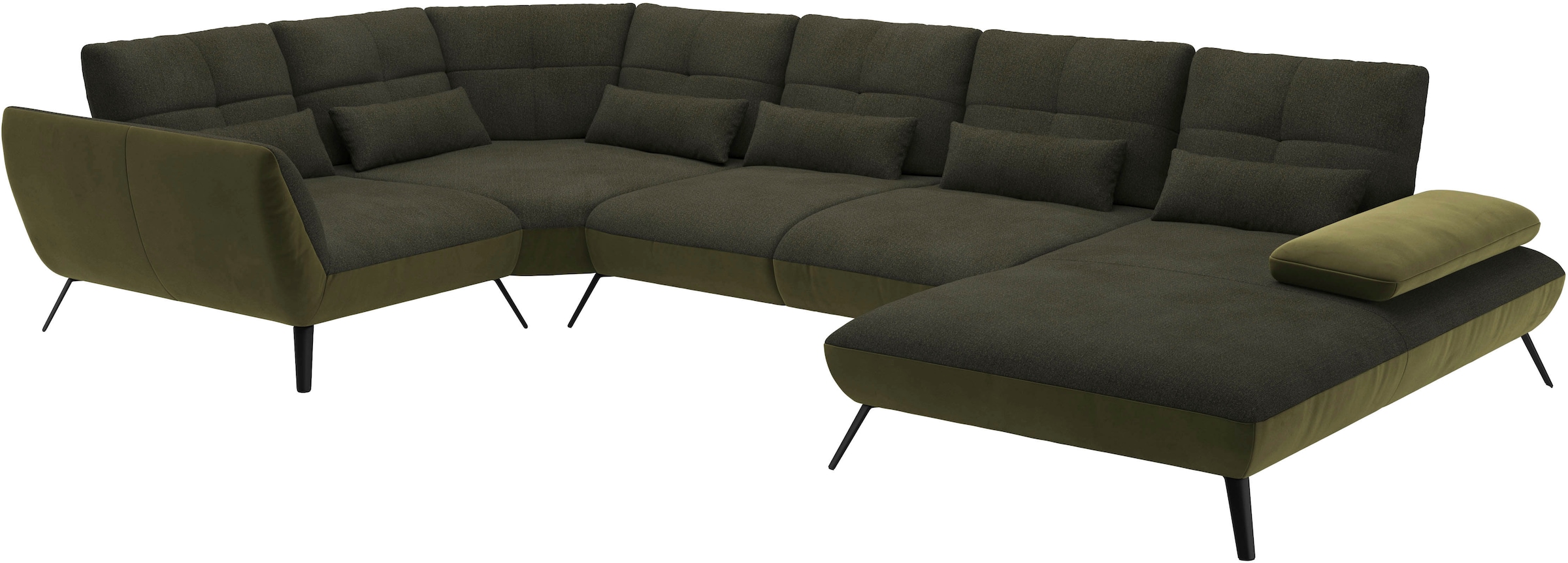 Places of Style Wohnlandschaft »Mikado U-Form«, inkl. Sitztiefenverstellung und Armteilverstellung