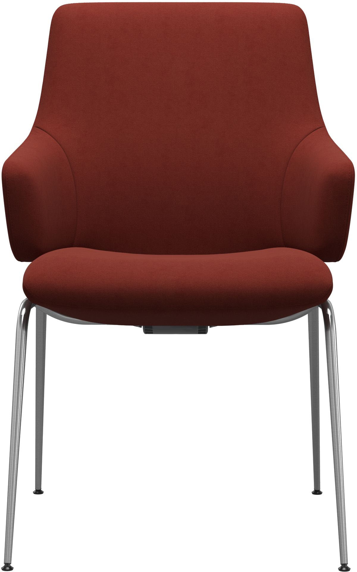 Stressless® Polsterstuhl »Laurel«, Microfaser DINAMICA, Low Back mit Armlehne, Größe L, mit Beinen aus Stahl in Chrom glänzend