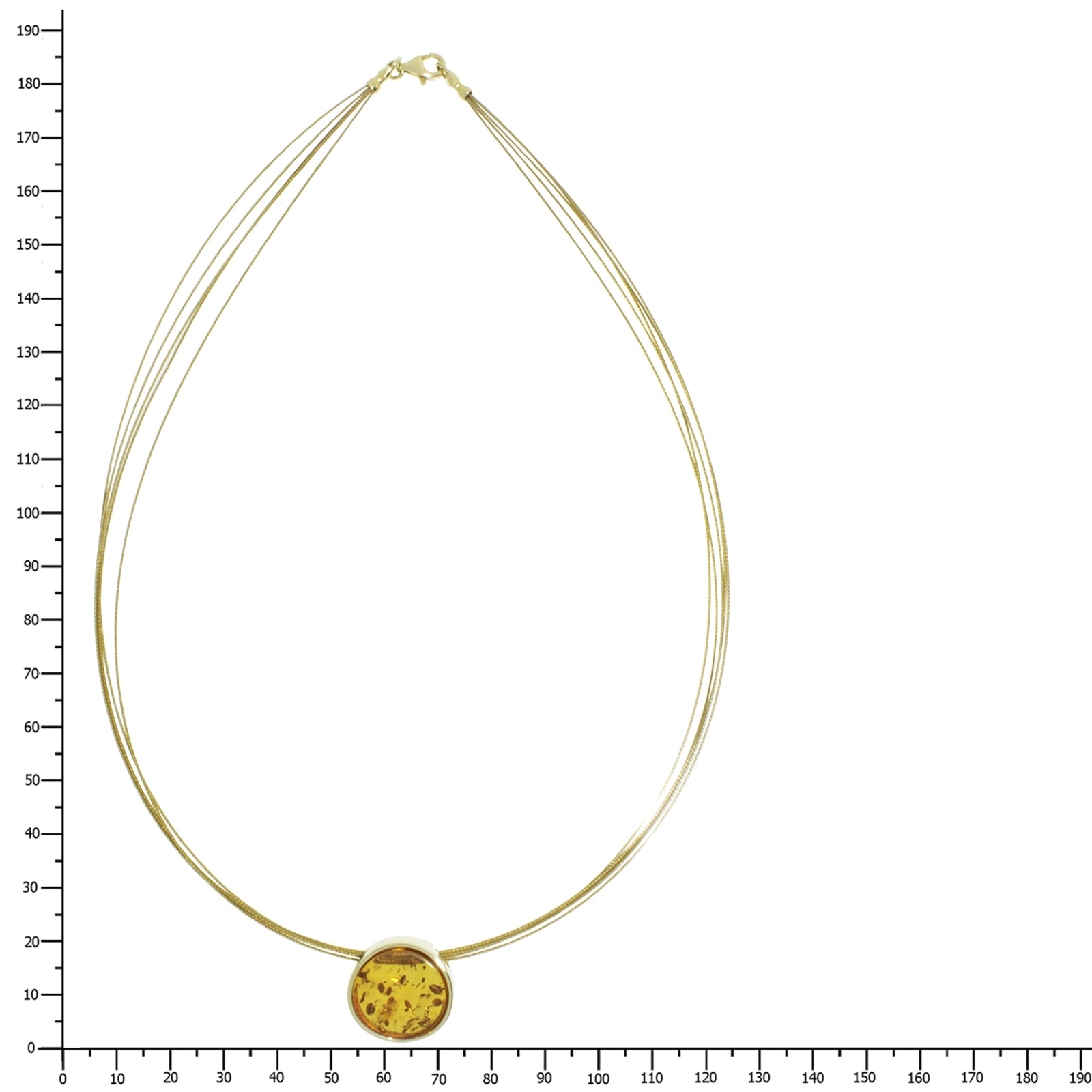 OSTSEE-SCHMUCK Kette mit Anhänger »Ostsee-Schmuck Halsreif mit Anhänger Gleiter-Frouke 16 mm«, (2 tlg.)