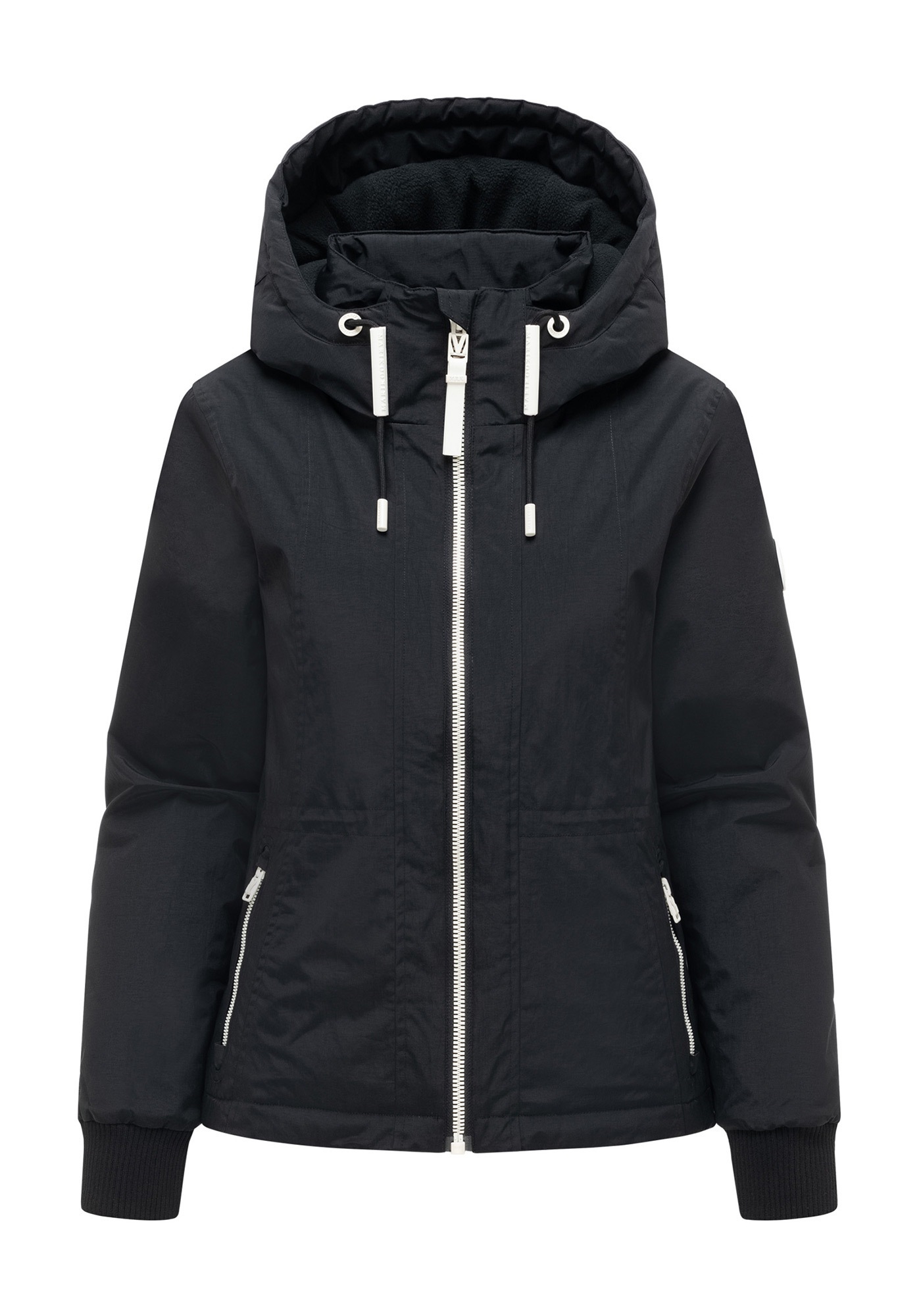 Marikoo Winterjacke »Vivii« mit Kapuze Softshelljacke mit Kapuze und Kontrast-Reißverschlüssen
