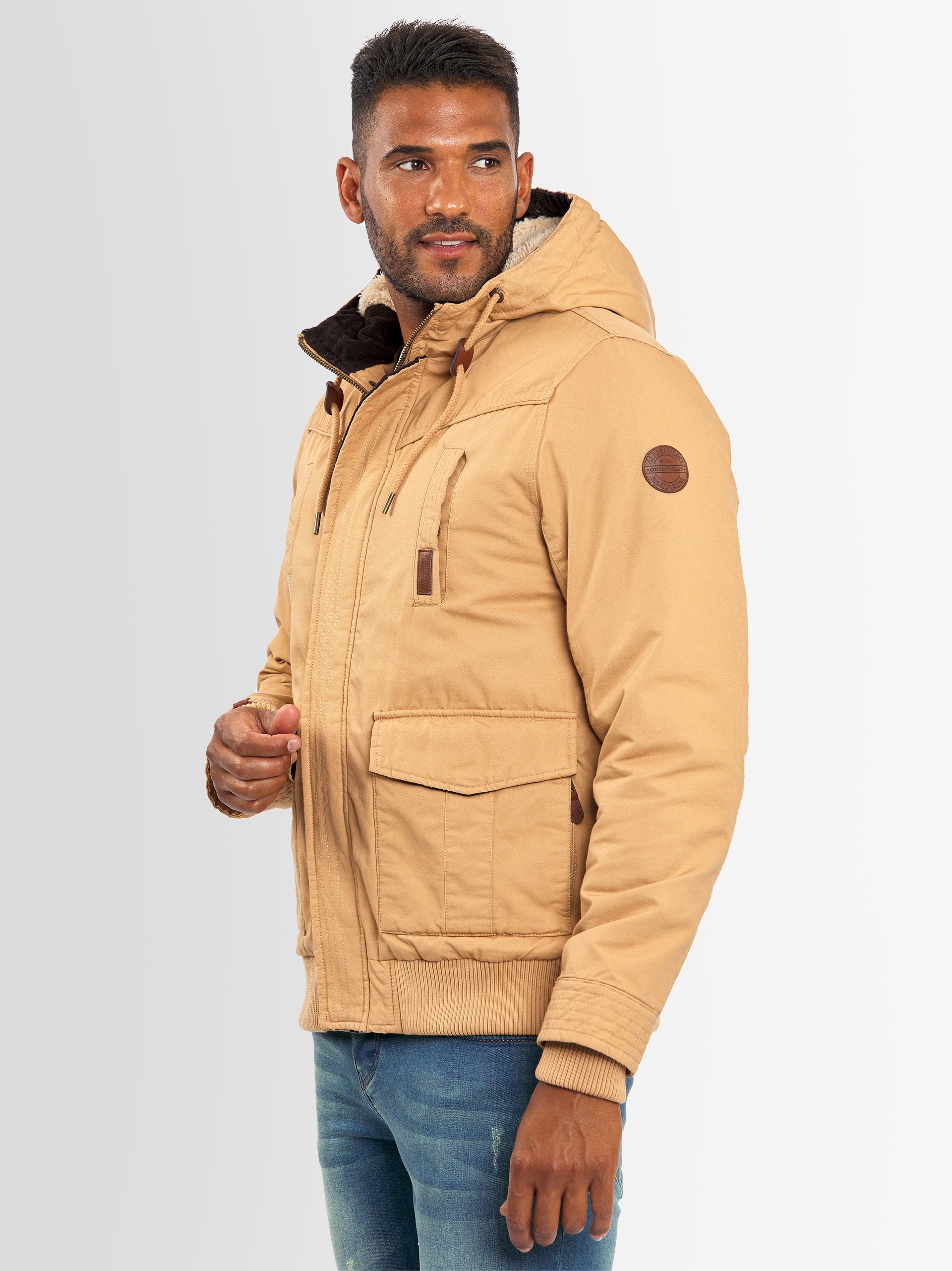 Alessandro Salvarini Winterjacke »ASRigio«, mit warmem Teddyfell