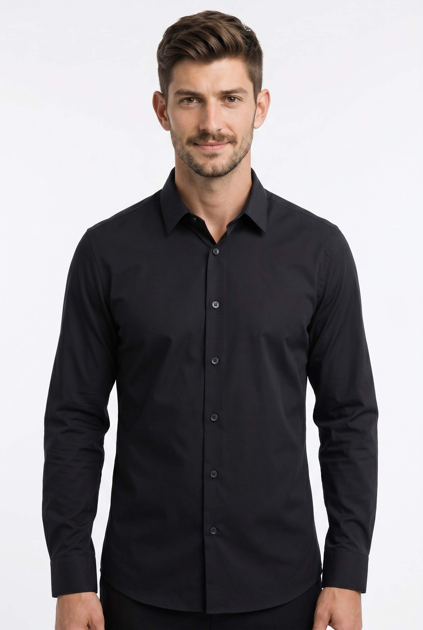 Calvin Klein Businesshemd "XSLIM ESNTL POPLIN NOS STR SLD" Mit Rundhalsausschnitt
