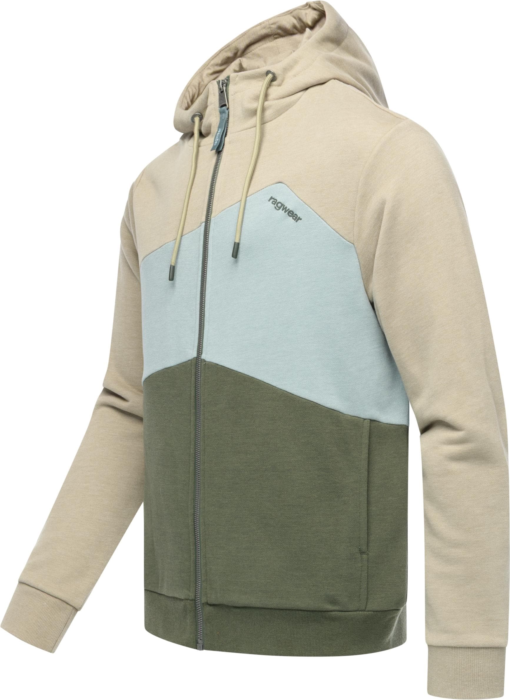 Ragwear Kapuzensweatjacke »Wilso« Herren Basic Sweatjacke im Colourblocking-Look mit Kapuze