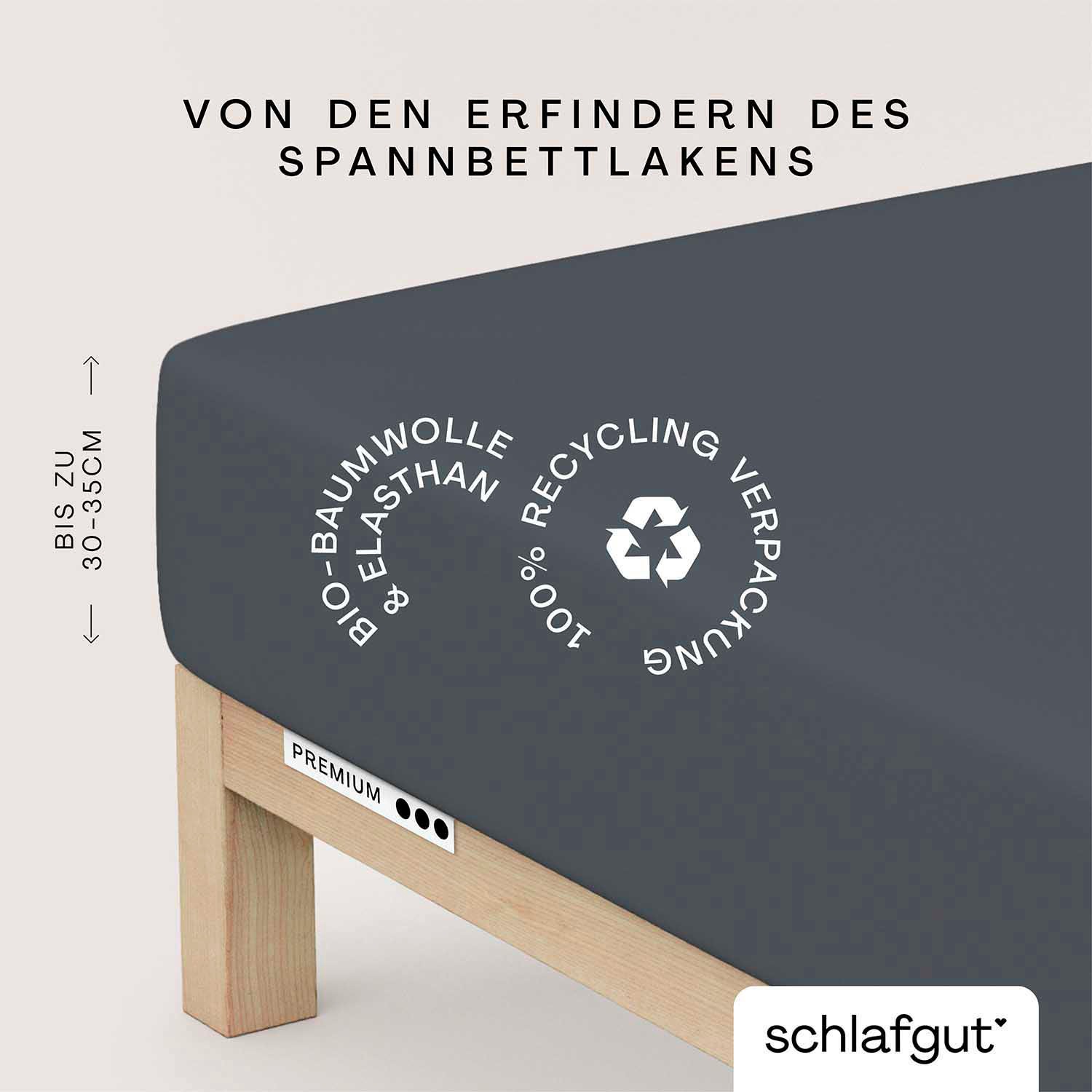 Schlafgut Spannbettlaken »Premium«, Zero Waste Verpackung, PREMIUM Qualität