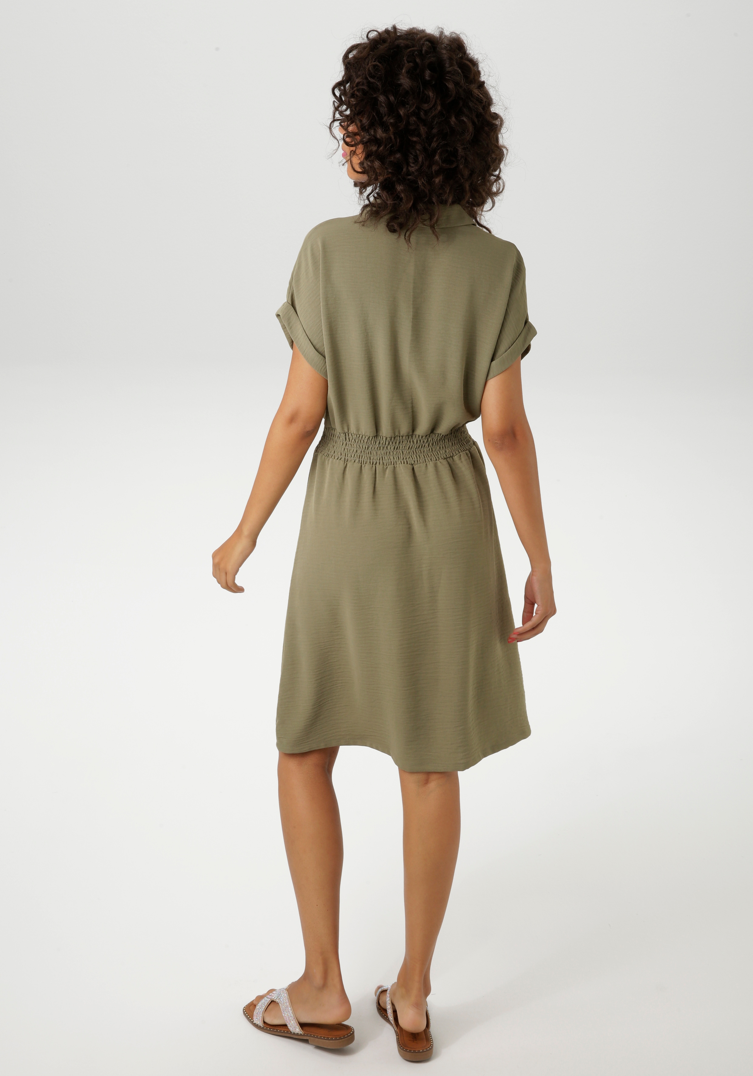 Thumbnail - Aniston CASUAL Sommerkleid mit Smokbündchen in der Taille