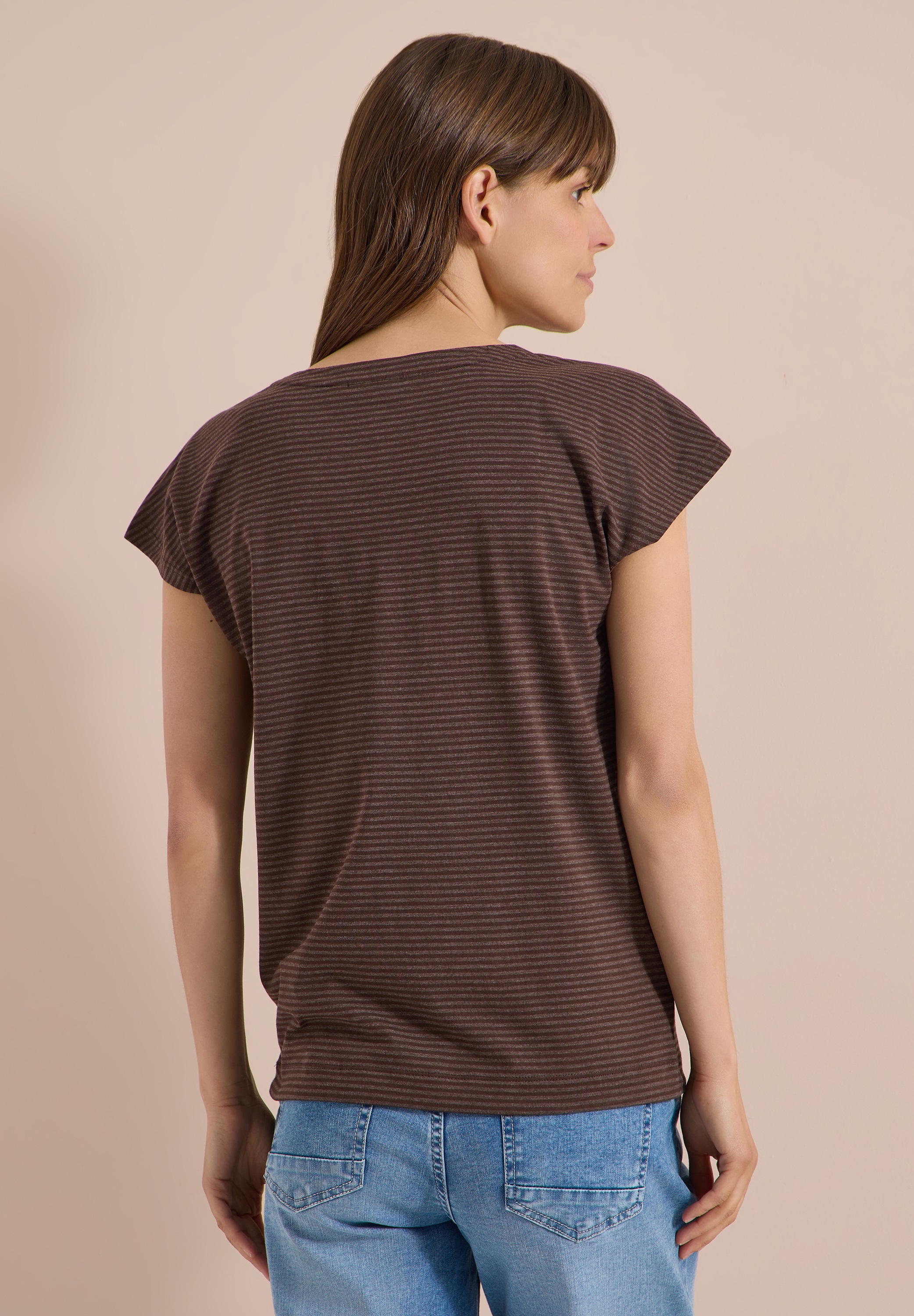 Cecil V-Shirt mit Cut-Out Detail