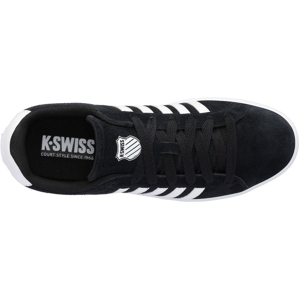 Schuhe Halbschuhe K-Swiss Sneaker »Court Tiebreak SDE M« schwarz-weiß