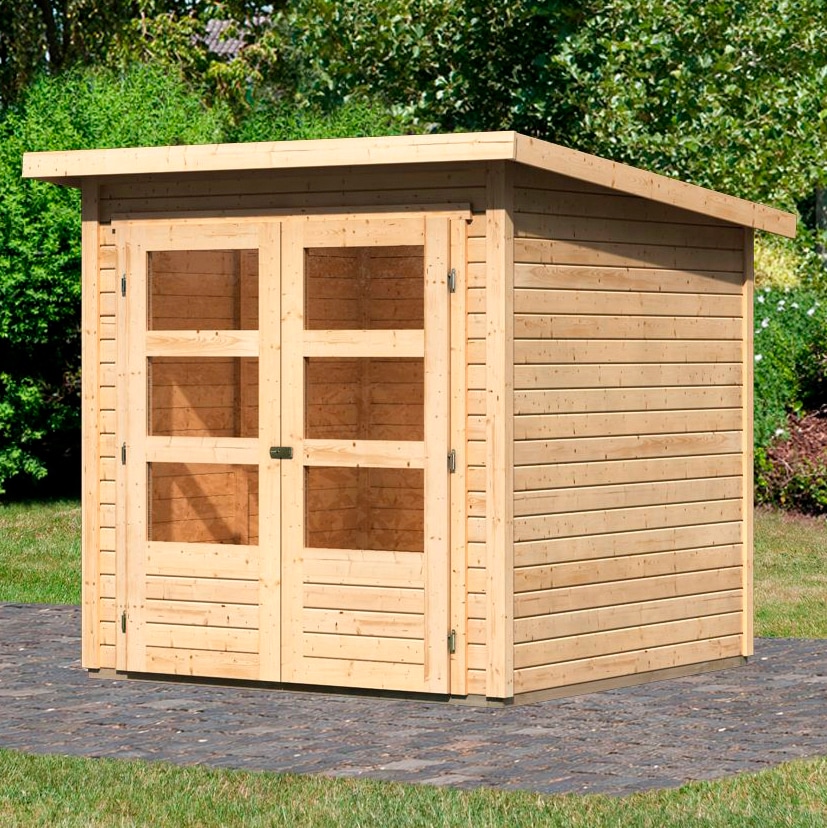 Karibu Gartenhaus "Stockach 2" anthrazit, naturbelassen oder terragrau günstig online kaufen
