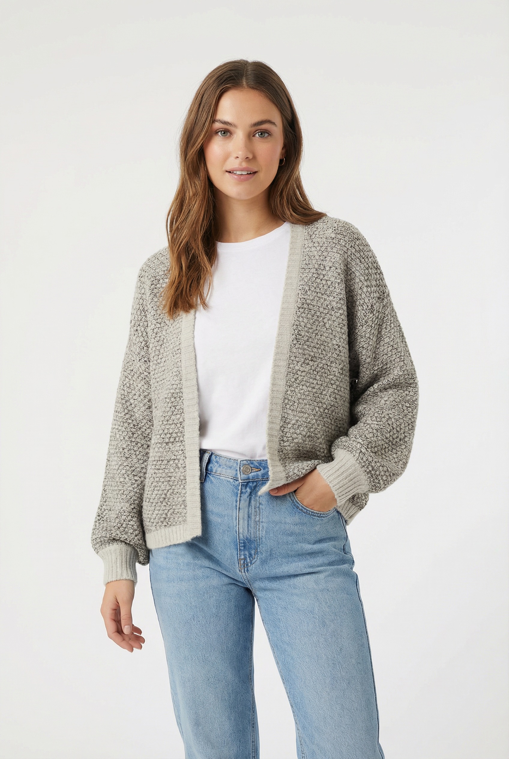 Vero Moda Strickjacke "VMLOVELY LS OPEN CARDIGAN" mit Wolle und Stretch günstig online kaufen
