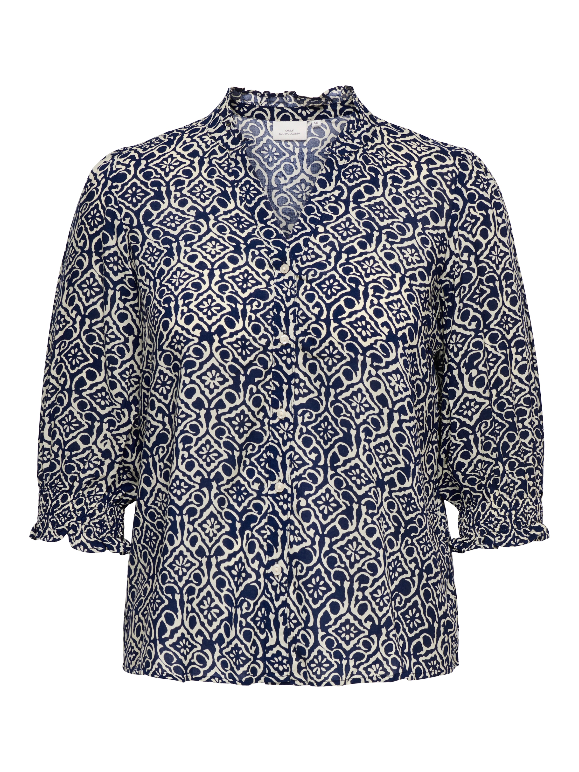 ONLY CARMAKOMA Druckbluse »CARRAYA 3/4 SHIRT WVN NOOS«