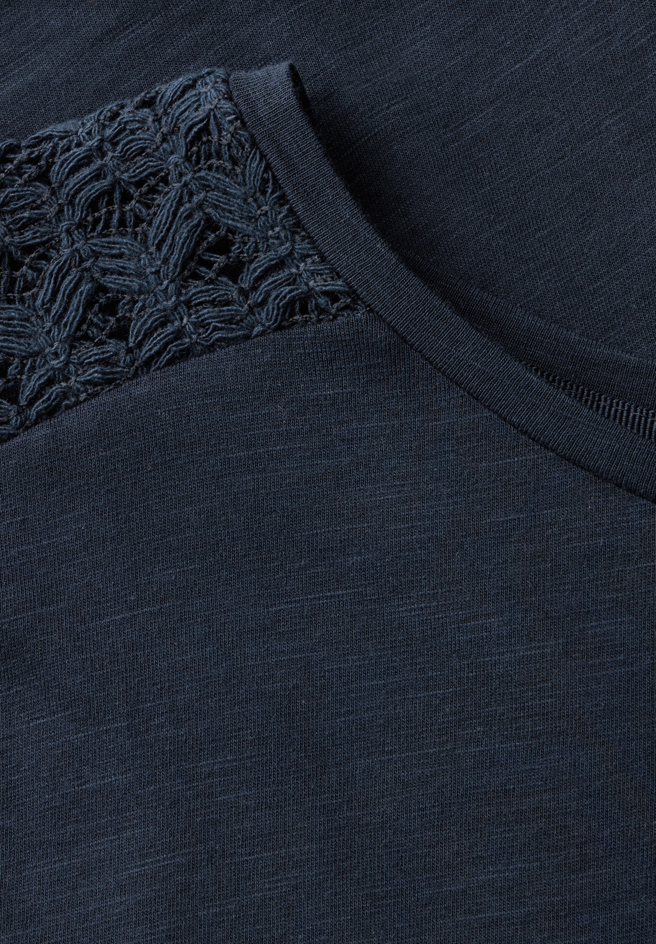 STREET ONE Spitzenshirt, im soften Baumwoll-Mix