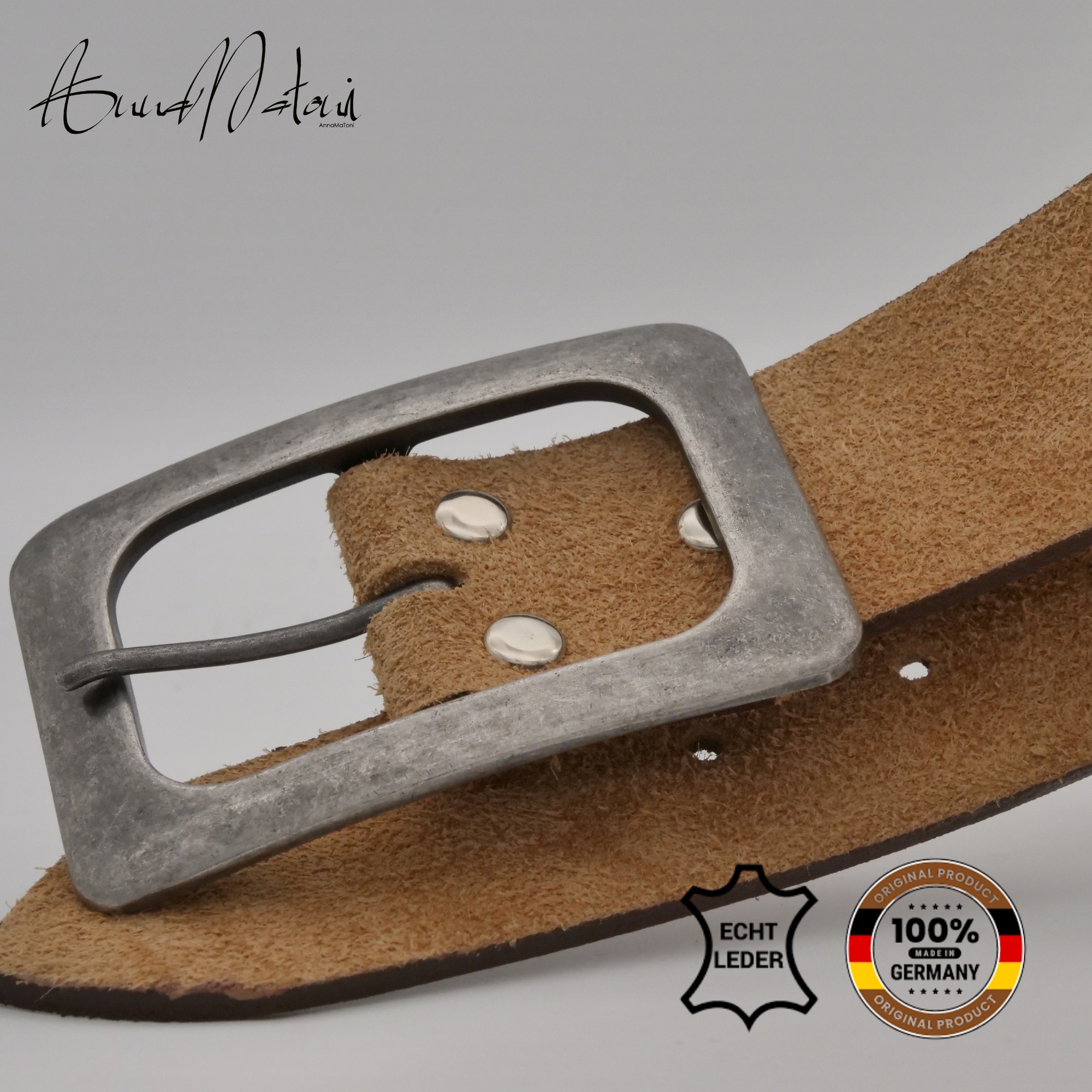 AnnaMatoni Ledergürtel »AnnaMatoni Damen Ledergürtel in hochwertigem Velour Leder 4cm«