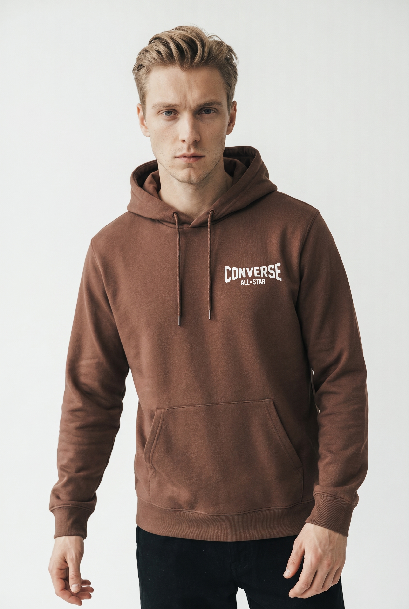 Converse Kapuzensweatshirt "MENS CONVERSE RETRO HOOPS HOODIE", mit Kapuze, pflegeleicht, Langarm-Ausführung