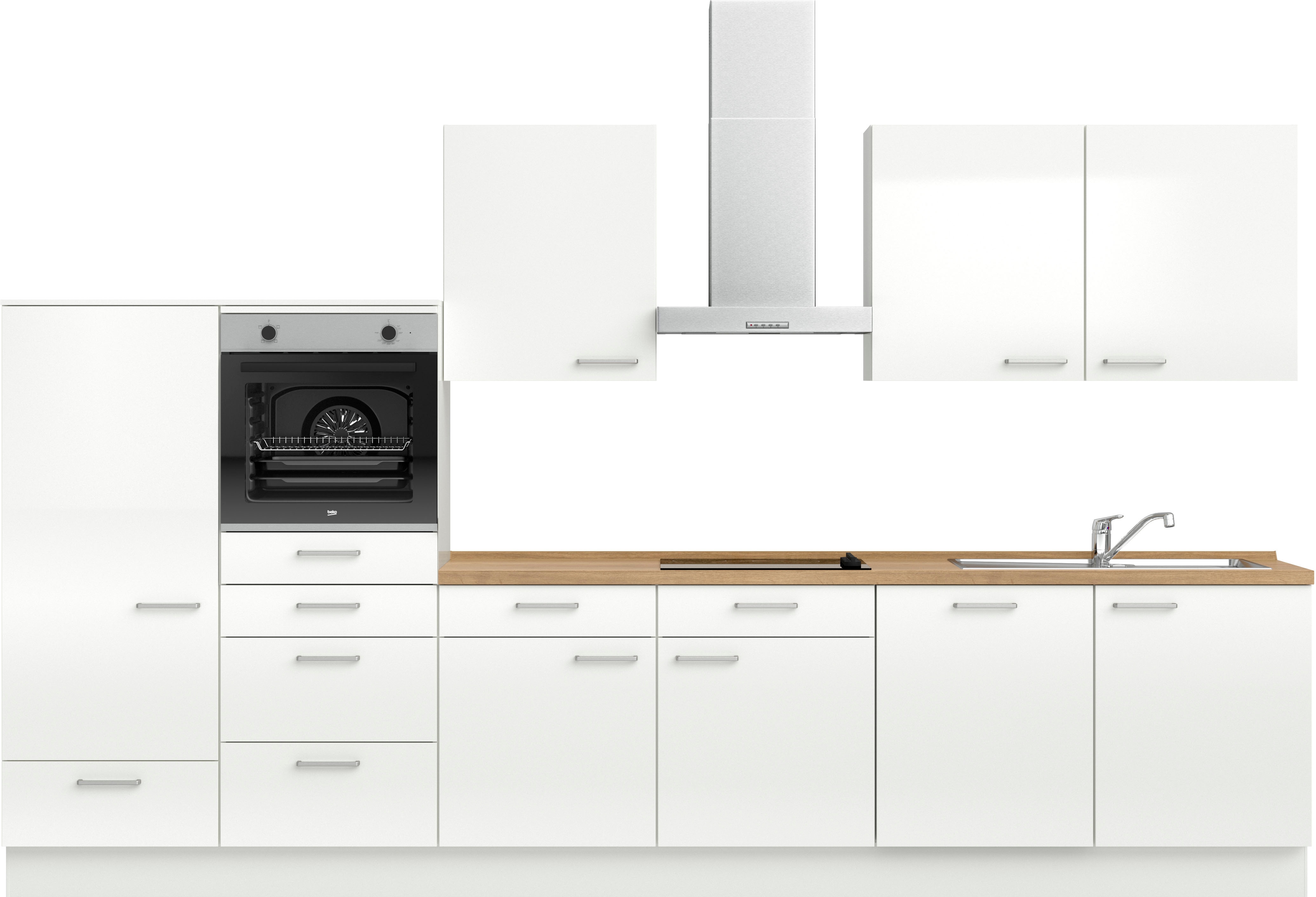 nobilia Küchenzeile ""Flash I", NEU: individuell anpassbar mit gratis Profi-Beratung" vormontiert, Breite 360 cm, Ausrichtung wählbar, wahlw. mit E-Geräten