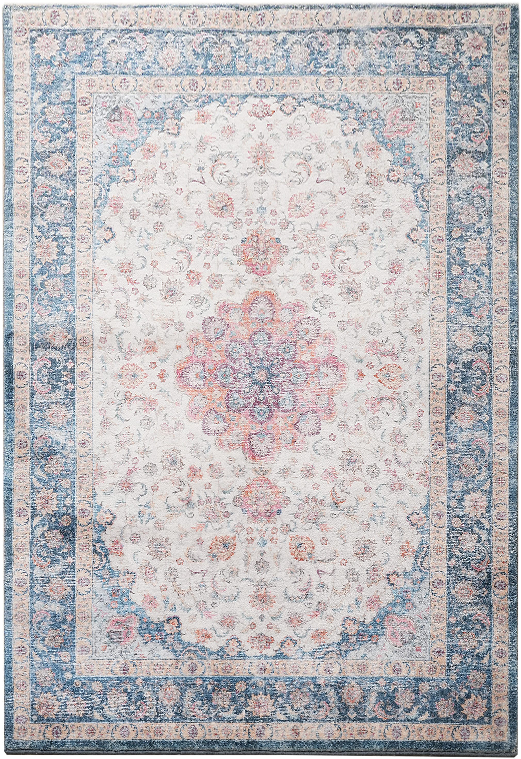 my home Teppich »Omar, Druckteppich, orientalisches Design, mehrfarbig, bedruckt«, rechteckig, 13 mm Höhe, Orient-Optik, Vintage Design, weich, Wohnzimmer, Schlafzimmer
