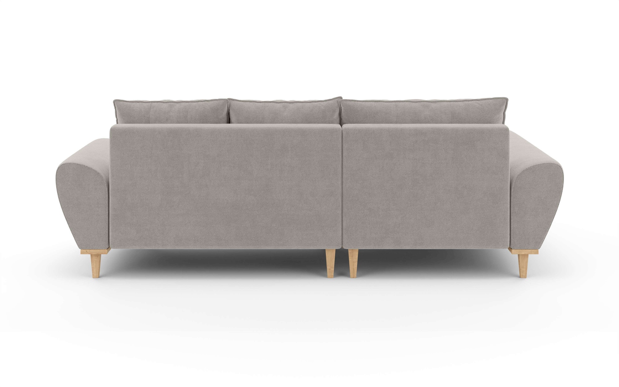 Home affaire Ecksofa »Ahrdorf mit Bettfunktion und Bettkasten, Maße: B/H/T 268/86/175 cm«, L-Form mit 3 Rückenkissen und moderne gerundete Armlehnen