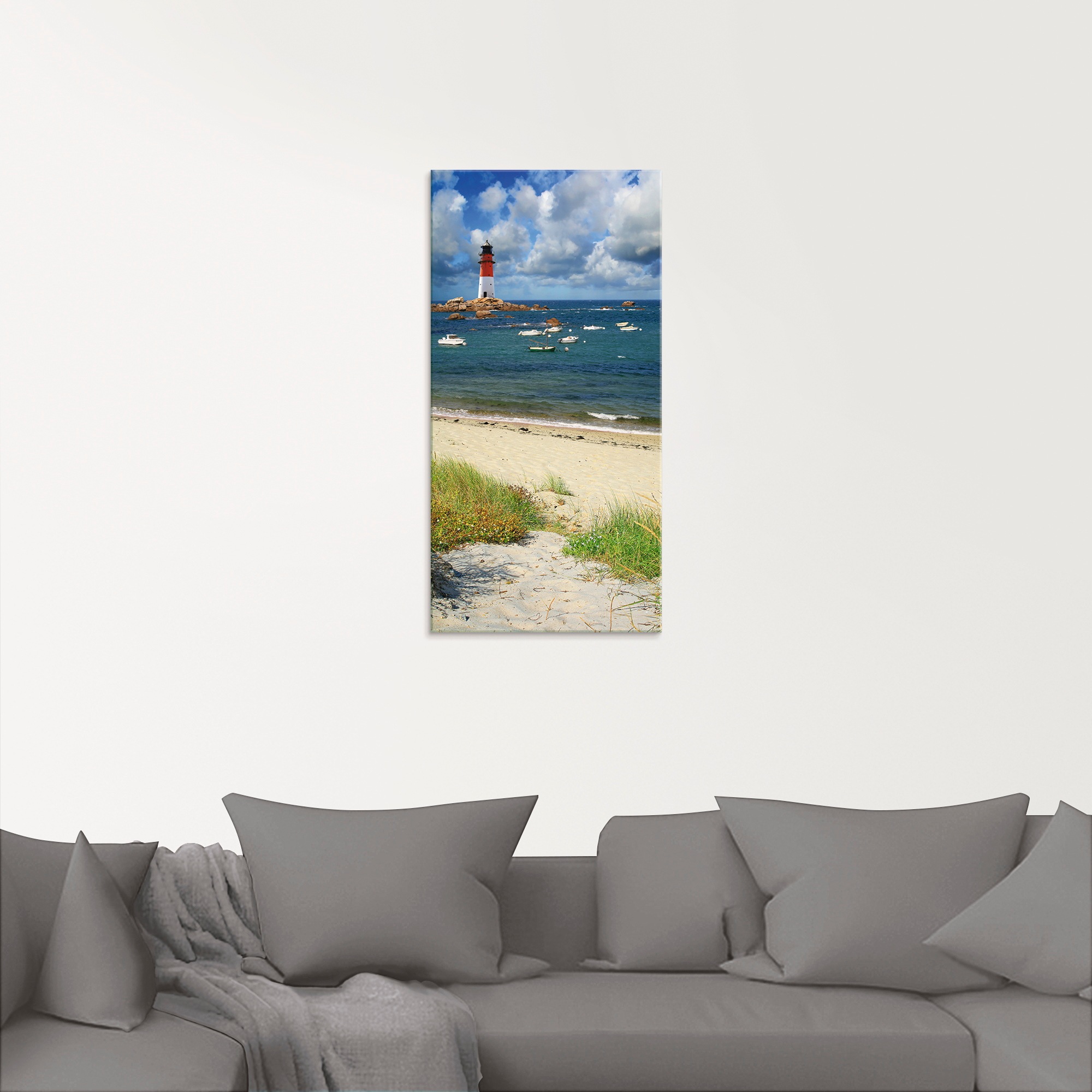 Artland Glasbild »Blick von den Dünen«, Küste, (1 St.), in verschiedenen Größen