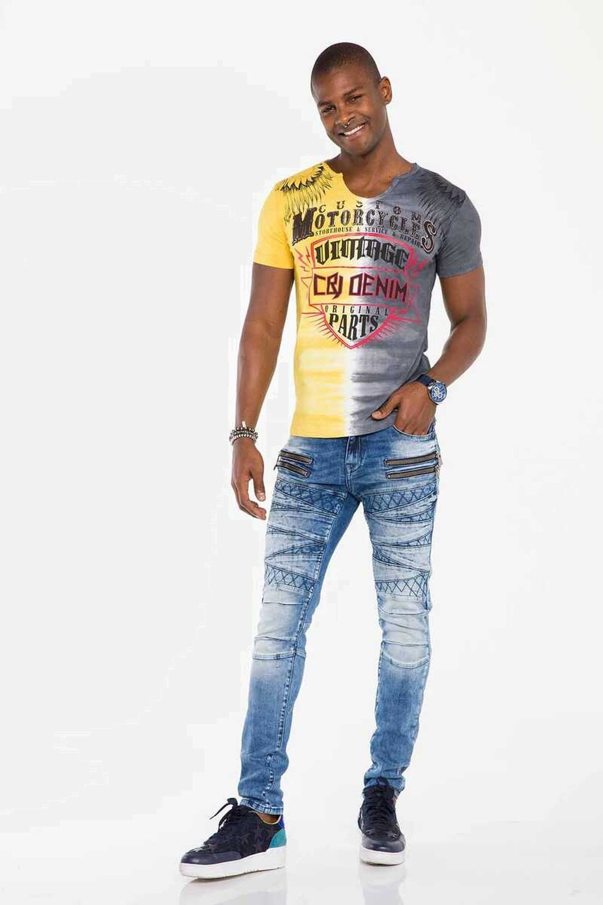 Cipo & Baxx Slim-fit-Jeans »Jeans«, im stylischen Look in Slim Fit, CD-505