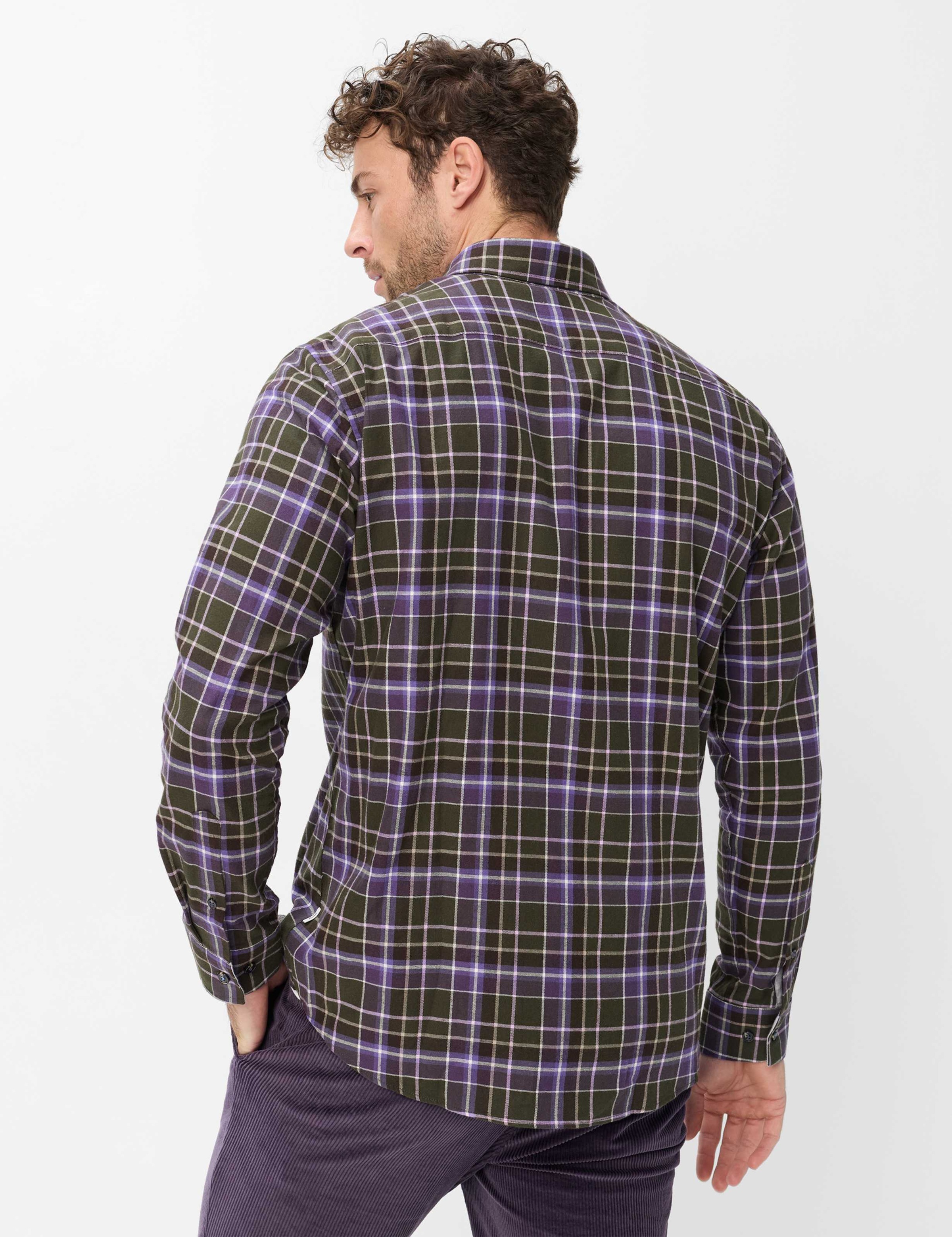 Brax Businesshemd »Style DANIEL« Flanell: Karohemd aus reiner Baumwolle