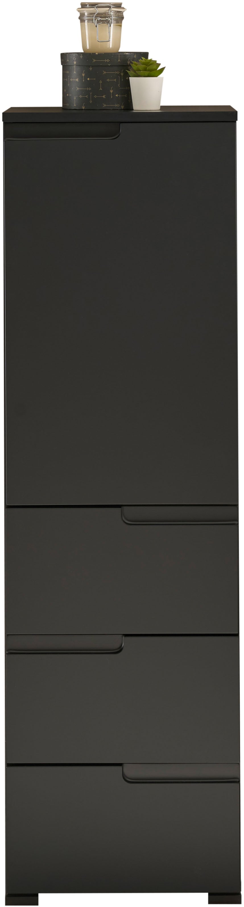 BASIC by Balculina Midischrank »Spice, Badezimmerschrank BxTxH 40x134x32 cm«, (1 St.), Breite 40 cm, Griffmulden