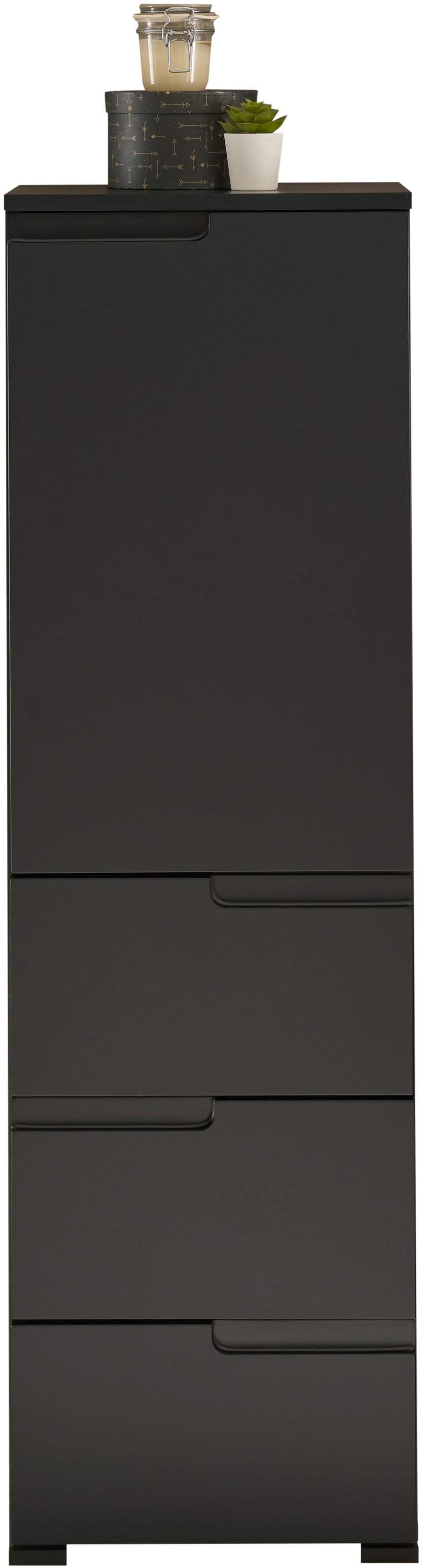 Thumbnail - BASIC by Balculina Midischrank "Spice, Badezimmerschrank BxTxH 40x134x32 cm" 1 Stk. tlg. Breite 40 cm, Griffmulden