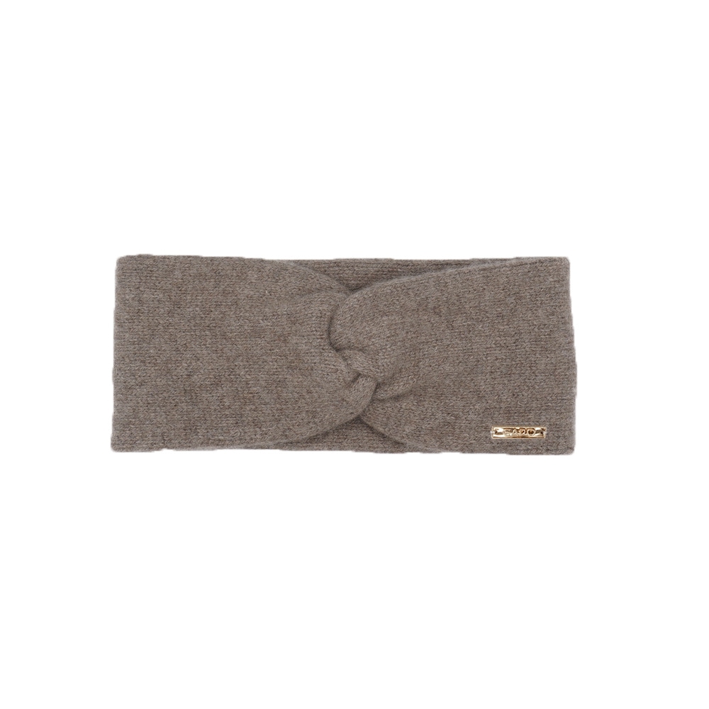 CAPO Stirnband Strickstirnband, Knoten, Kaschmir-Wolle-Mischung, soft
