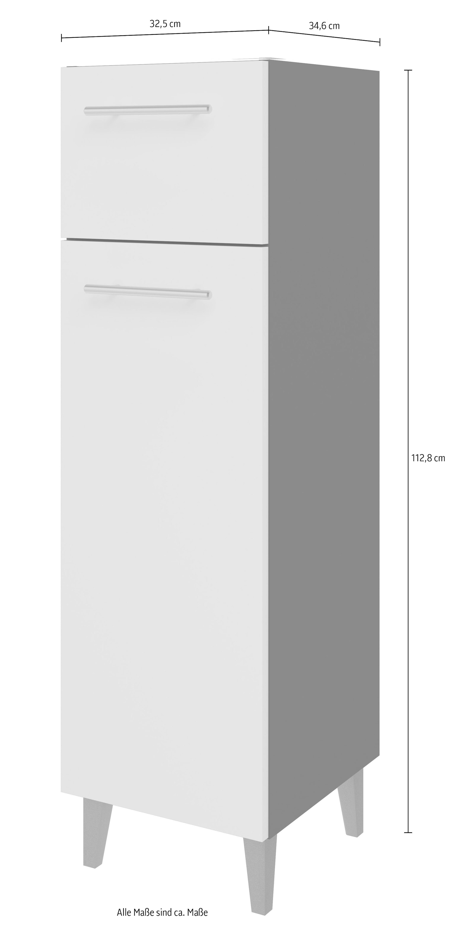 OPTIFIT Midischrank »Pier« Breite 32,5 cm, schnelle Montage mit OPTIsnap
