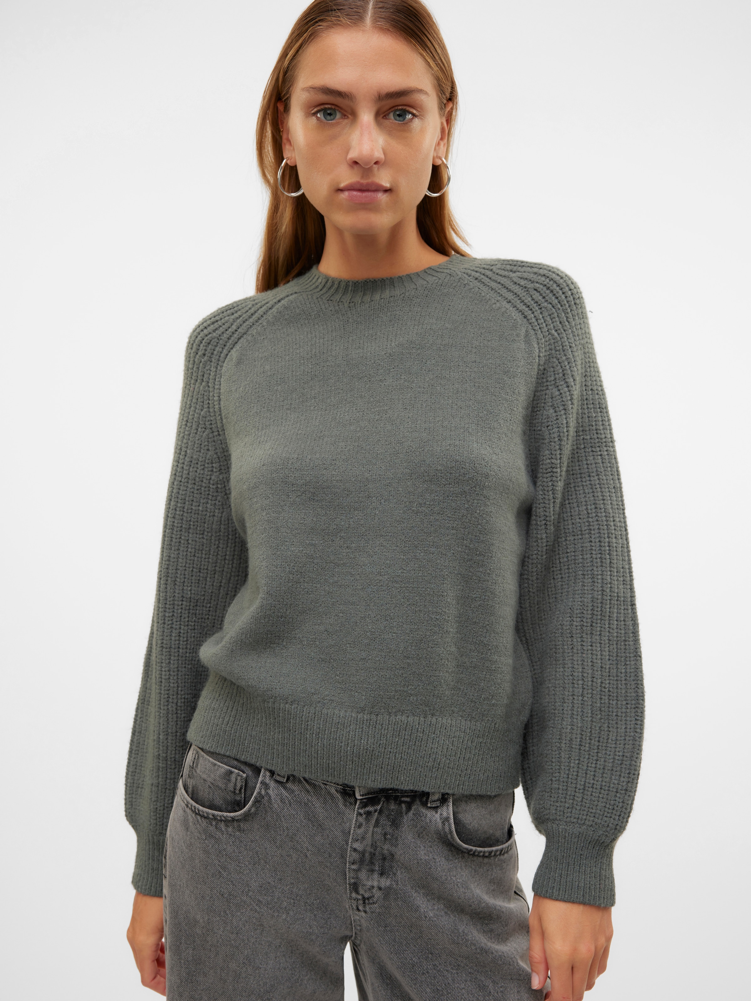 Vero Moda Rundhalspullover "VMENYA LS O-NECK PULLOVER BOO" günstig online kaufen