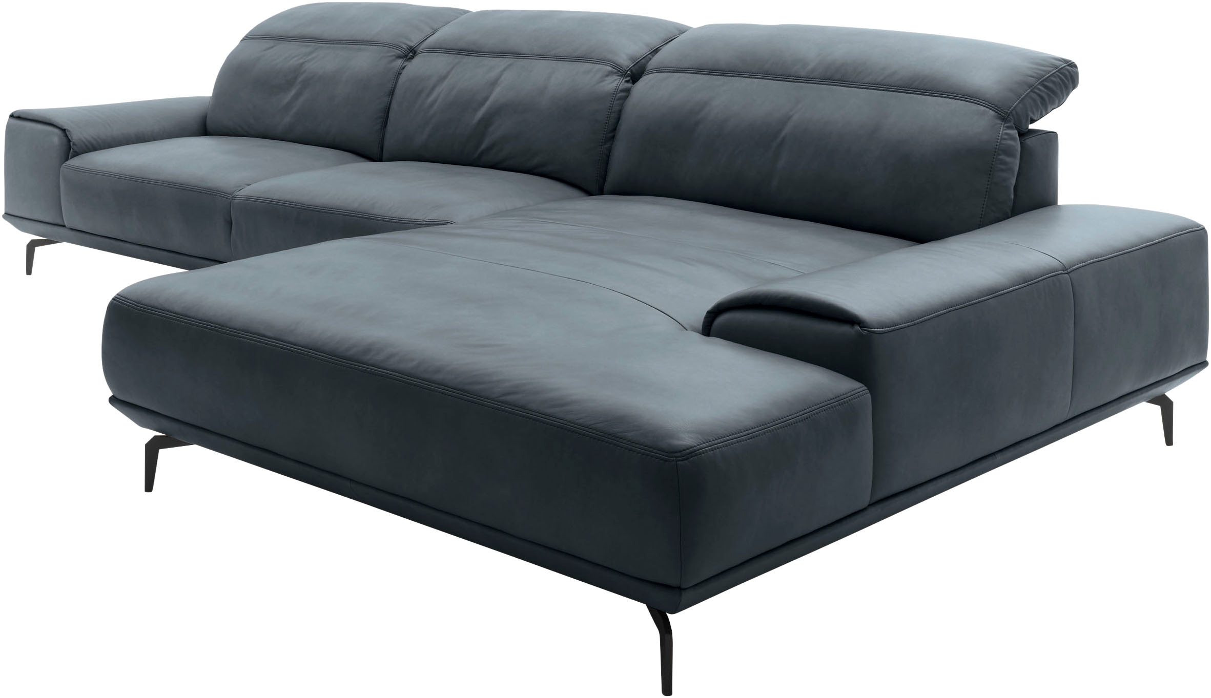 Musterring Wohnlandschaft »MR 2490«, Fuß schwarz, Sitzhöhe 48cm, wahlweise mit Funktionen, Maße 342x207 cm