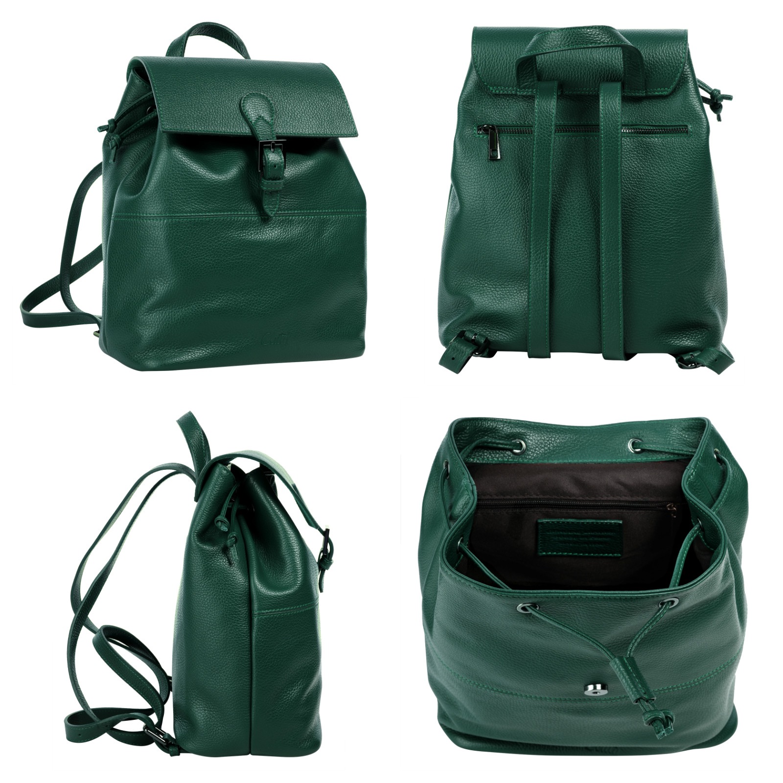 Cluty Cityrucksack, echt Leder, Made in Italy