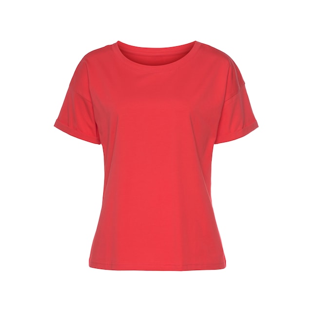 H.I.S T-Shirt »mit Ärmelaufschlag«, im maritimen Stil, Loungewear bestellen  | BAUR