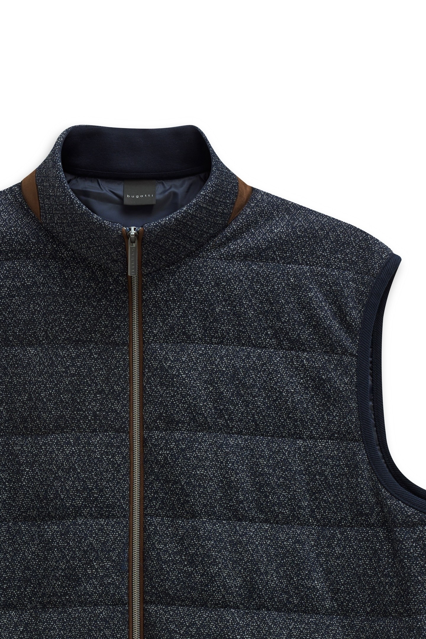 bugatti Sweatweste »Regular Fit«, mit Stehkragen und aus reine Baumwolle