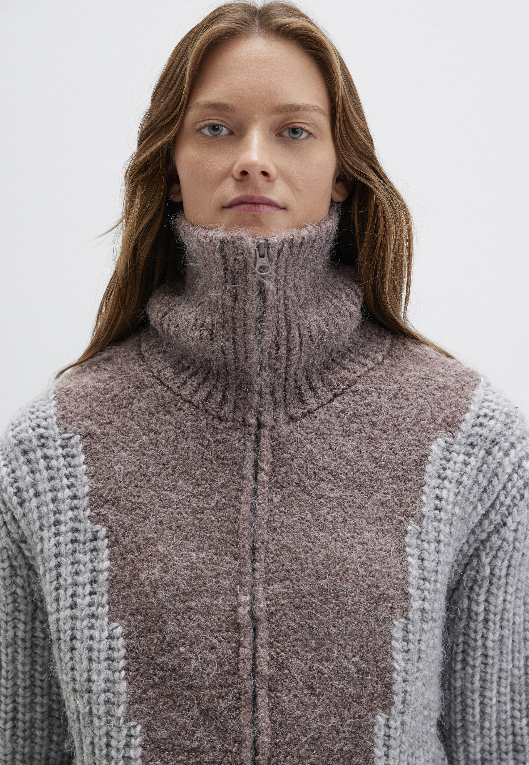 Mavi Strickpullover »FULL ZIP SWEATER« Sweatshirt mit Zip