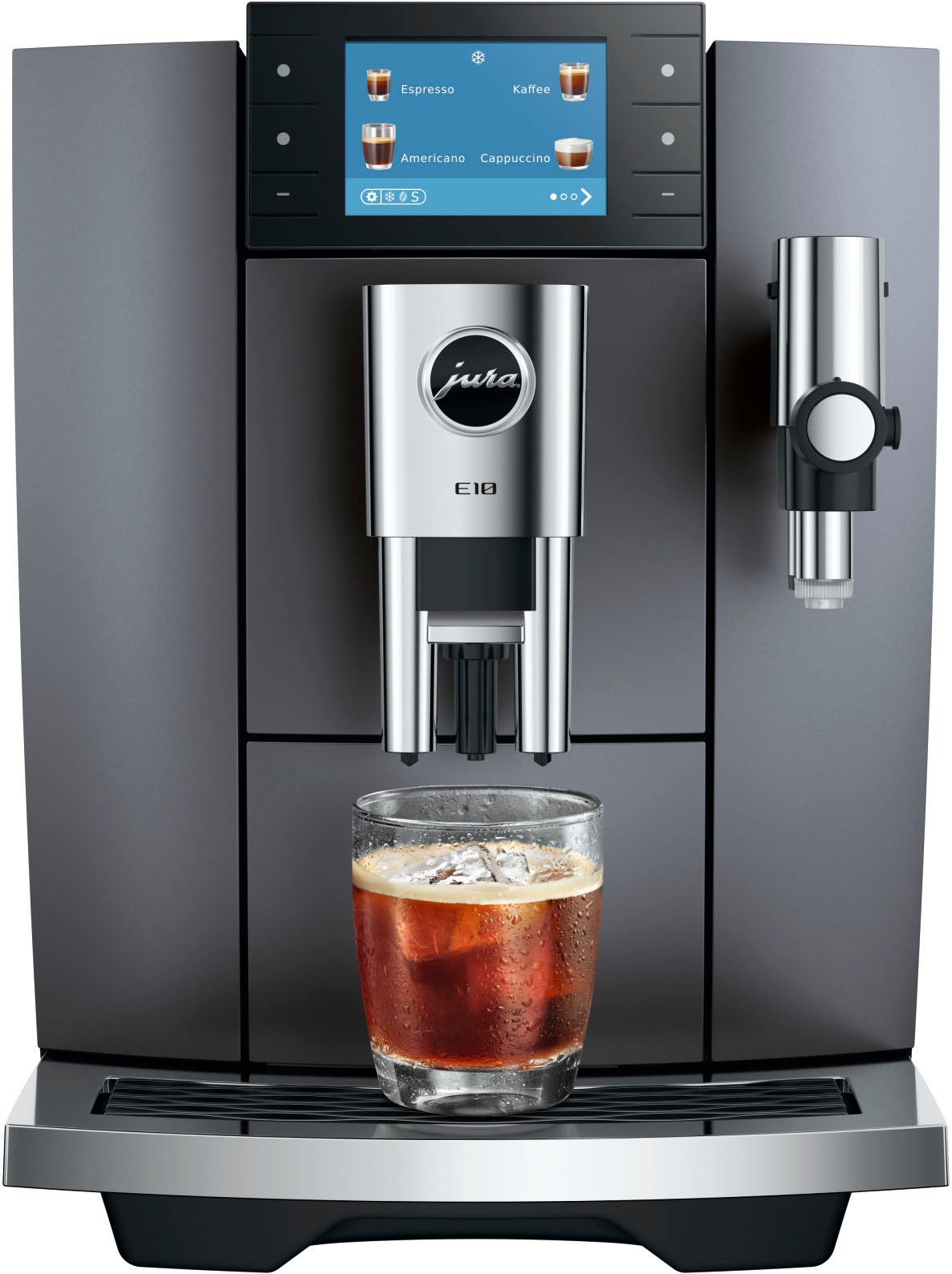 JURA Kaffeevollautomat »15743 E10 (EA), Onyx Grey« 36 Spezialitäten, Light & Cold Brew & Sweet Foam