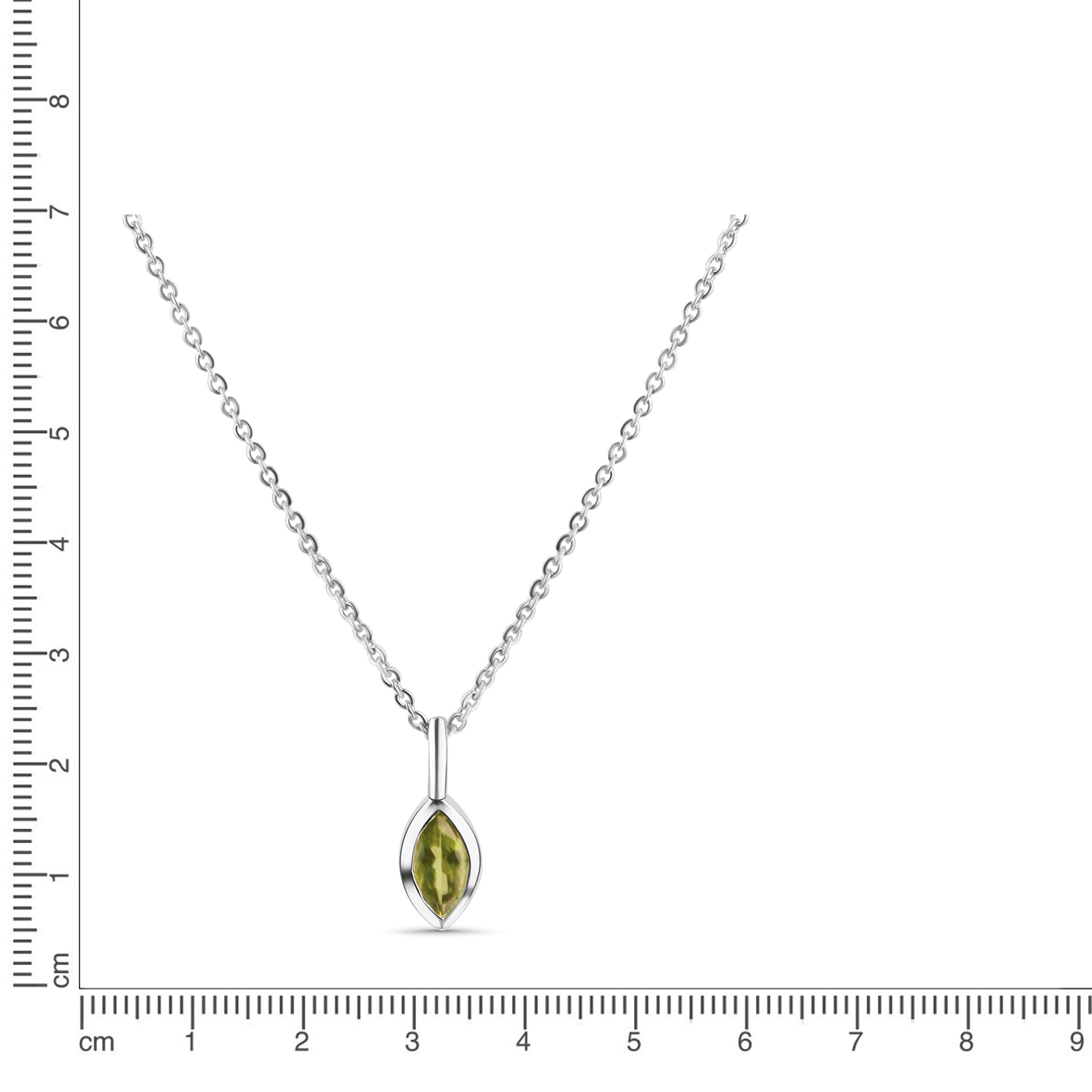 CELESTA Kette mit Anhänger »925/- Sterling Silber glanz rhodiniert Peridot grün«