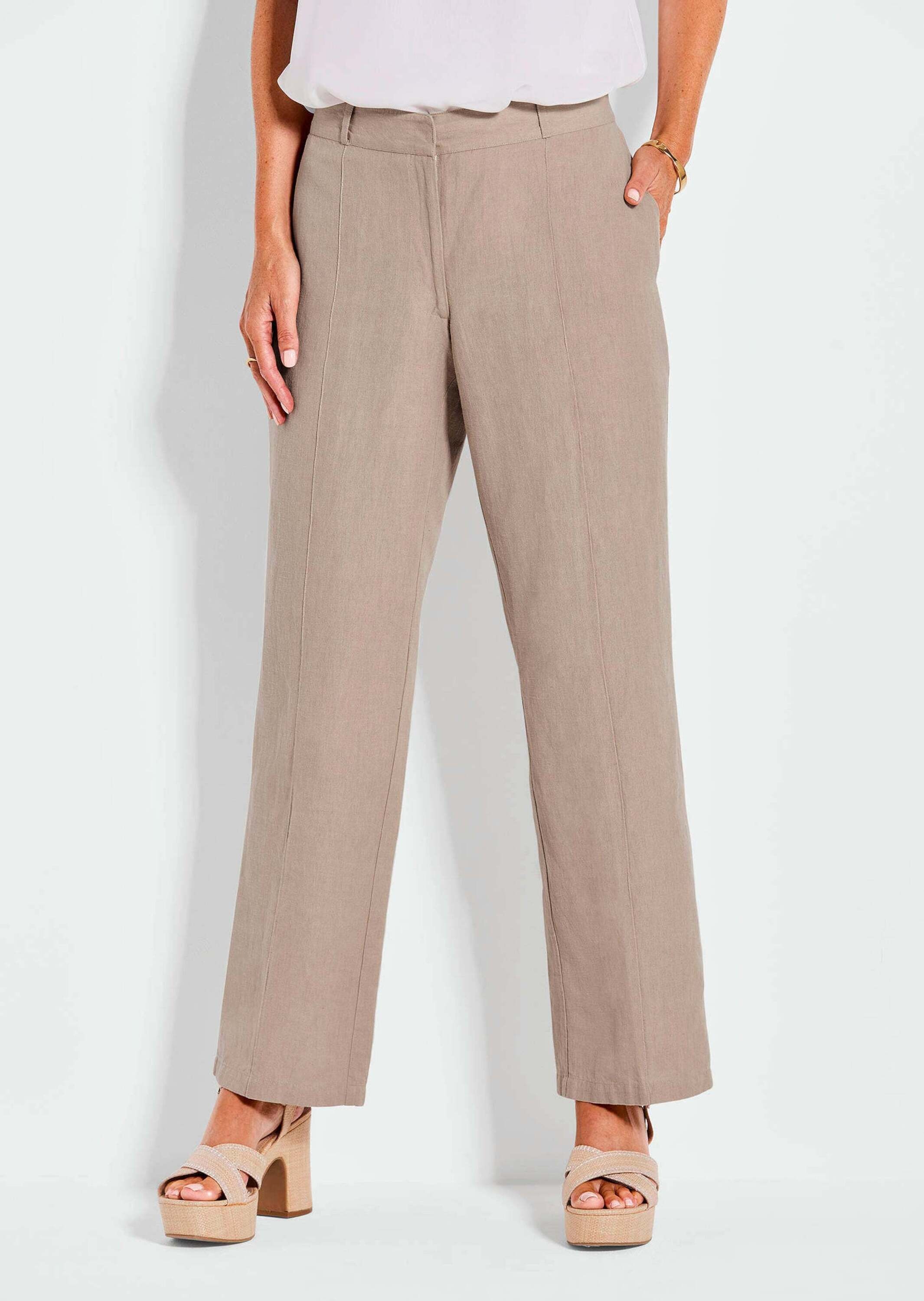 GOLDNER Stoffhose "Sommerhose VERA mit weitem Bein" günstig online kaufen