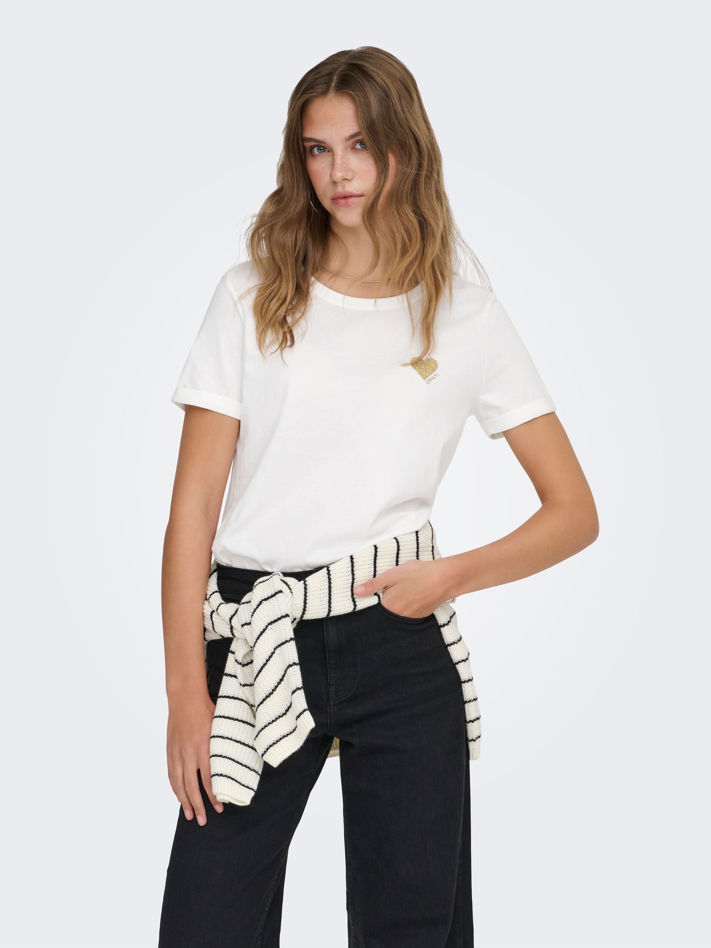 ONLY Kurzarmshirt "ONLKITA LIFE S/S TOP NOOS" regular fit, casual, Single J günstig online kaufen