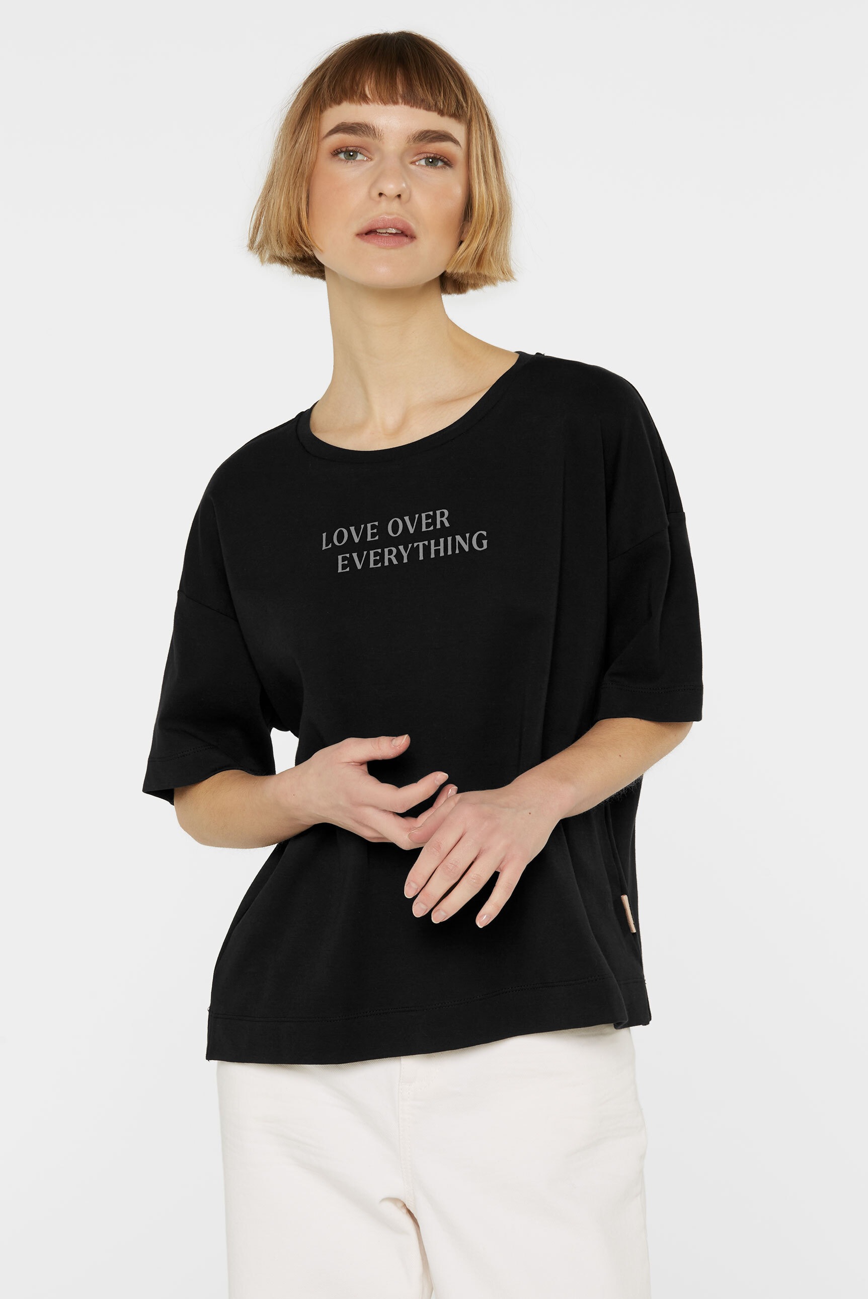 SENSES.THE LABEL Rundhalsshirt, aus Baumwolle