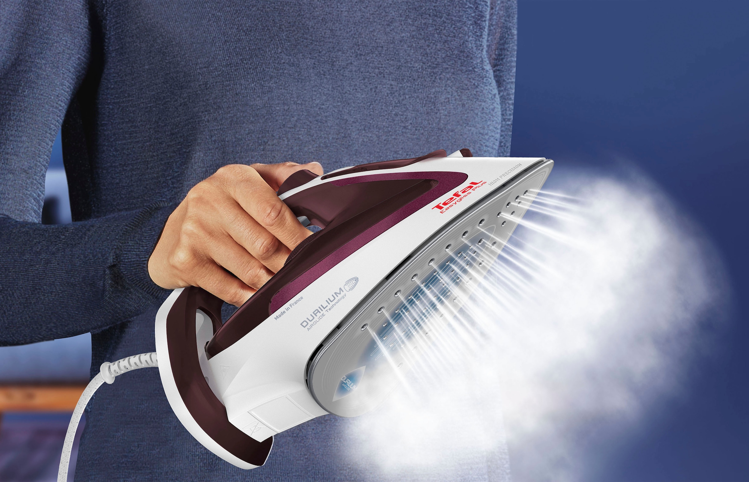 Tefal Dampfbügeleisen »FV5716 Easygliss Plus«, 2500 W, 190 g/Min. Dampfstoß, Vertikaldampf, XL Einfüllöffnung, stabile Ablage
