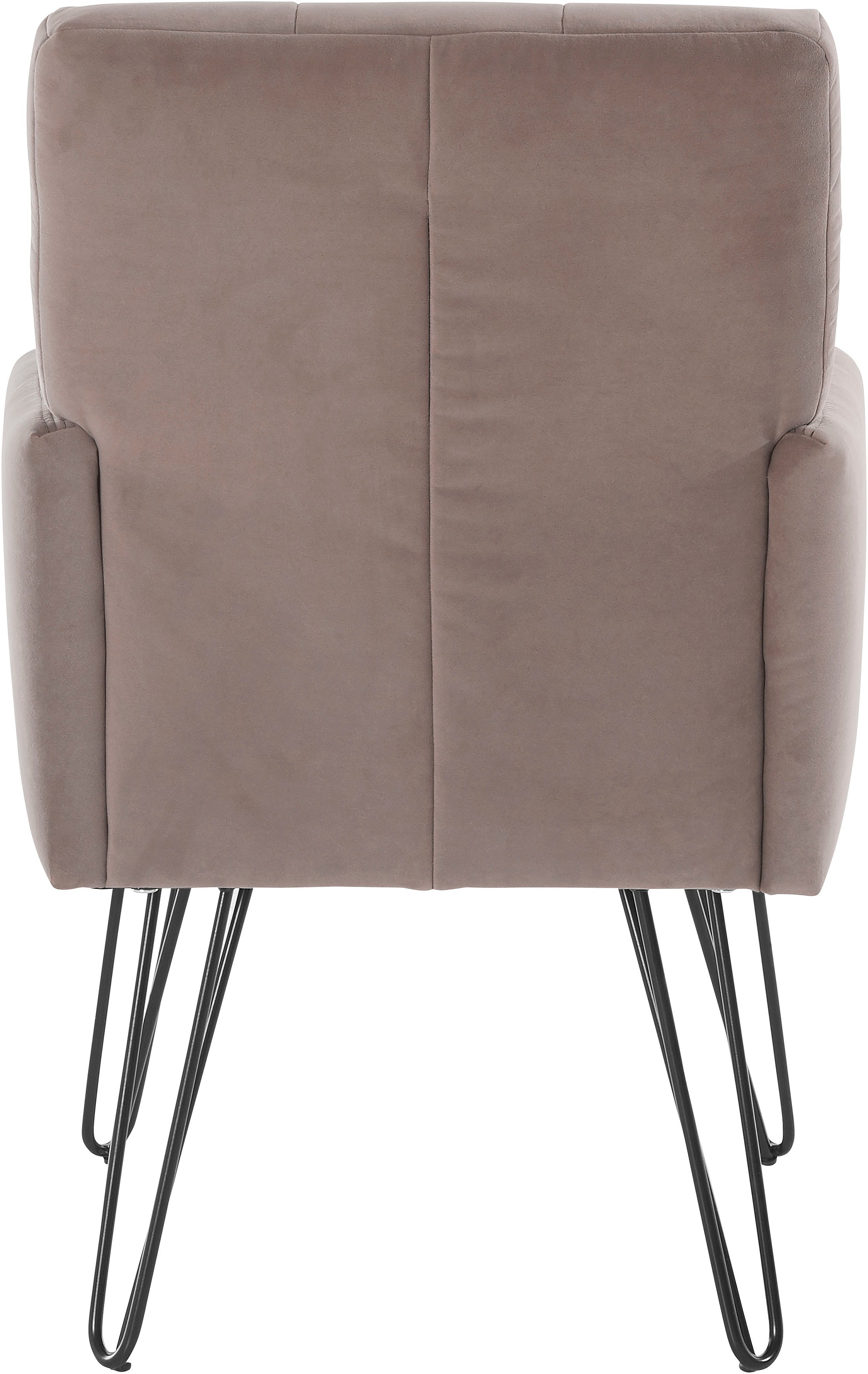 exxpo - sofa fashion Sessel »Doppio, Loungesessel mit Designuntergestell, bequem und elegant«, aufwendige Rückenverarbeitung, Breite 61 cm