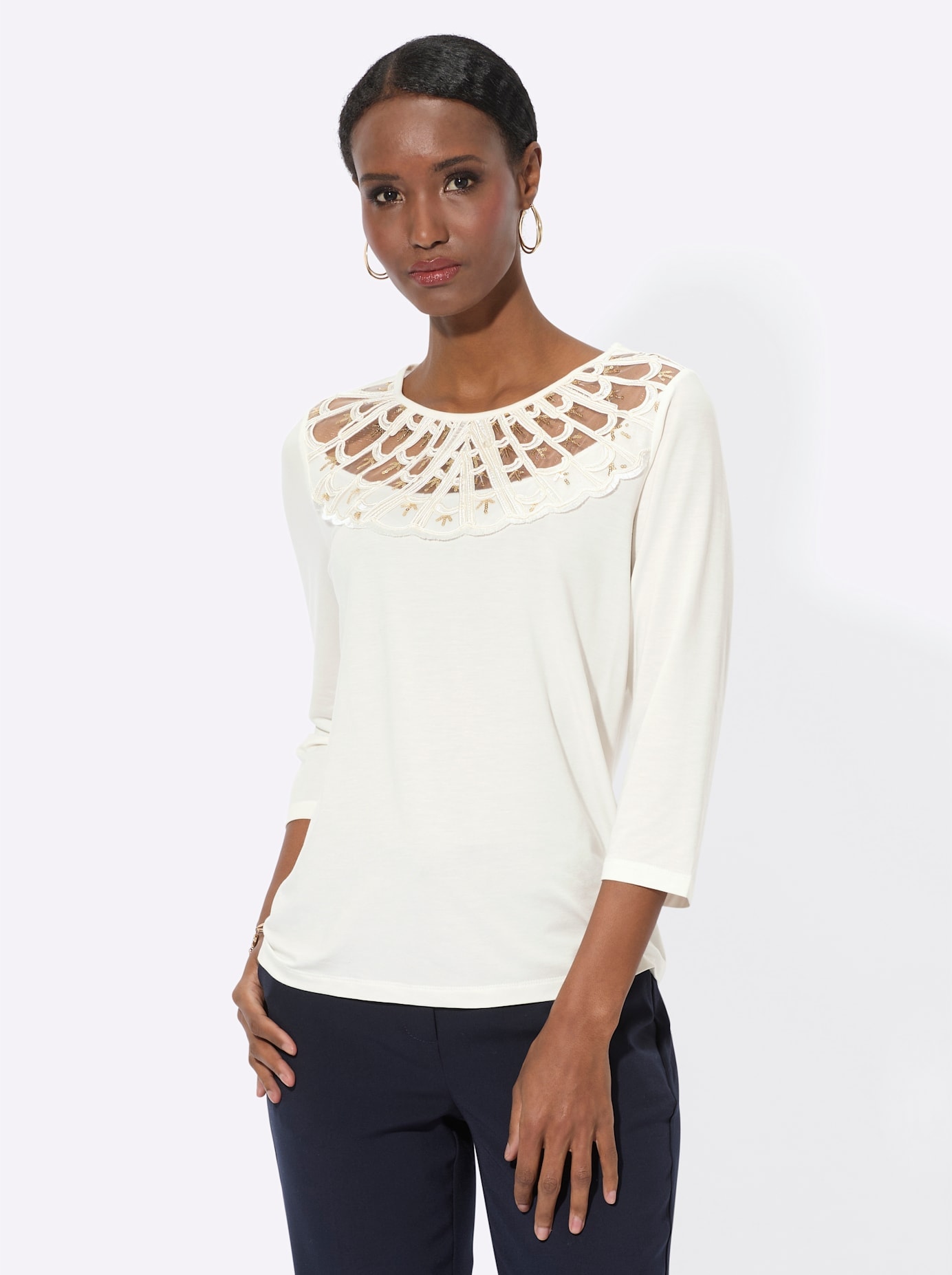 creation L 3/4-Arm-Shirt »Lyocell-Shirt«, (1 tlg.)