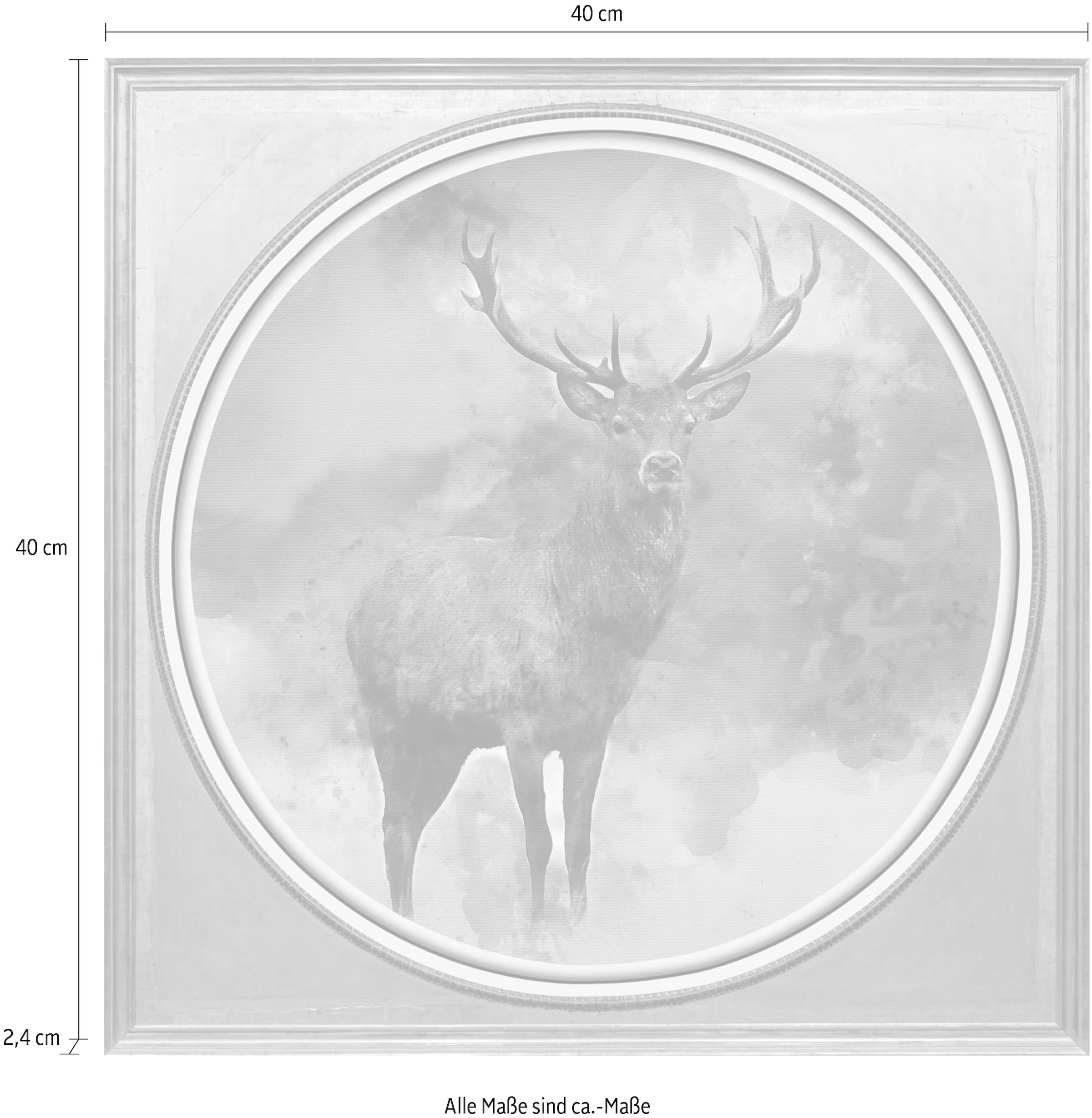 queence Acrylglasbild »Hirsch«, Hirsch-Wildtiere-Gemälde-Kunst-Hirschbilder-Hirsche-Wald-Waldbilder, Fine Art-Print in Galeriequalität
