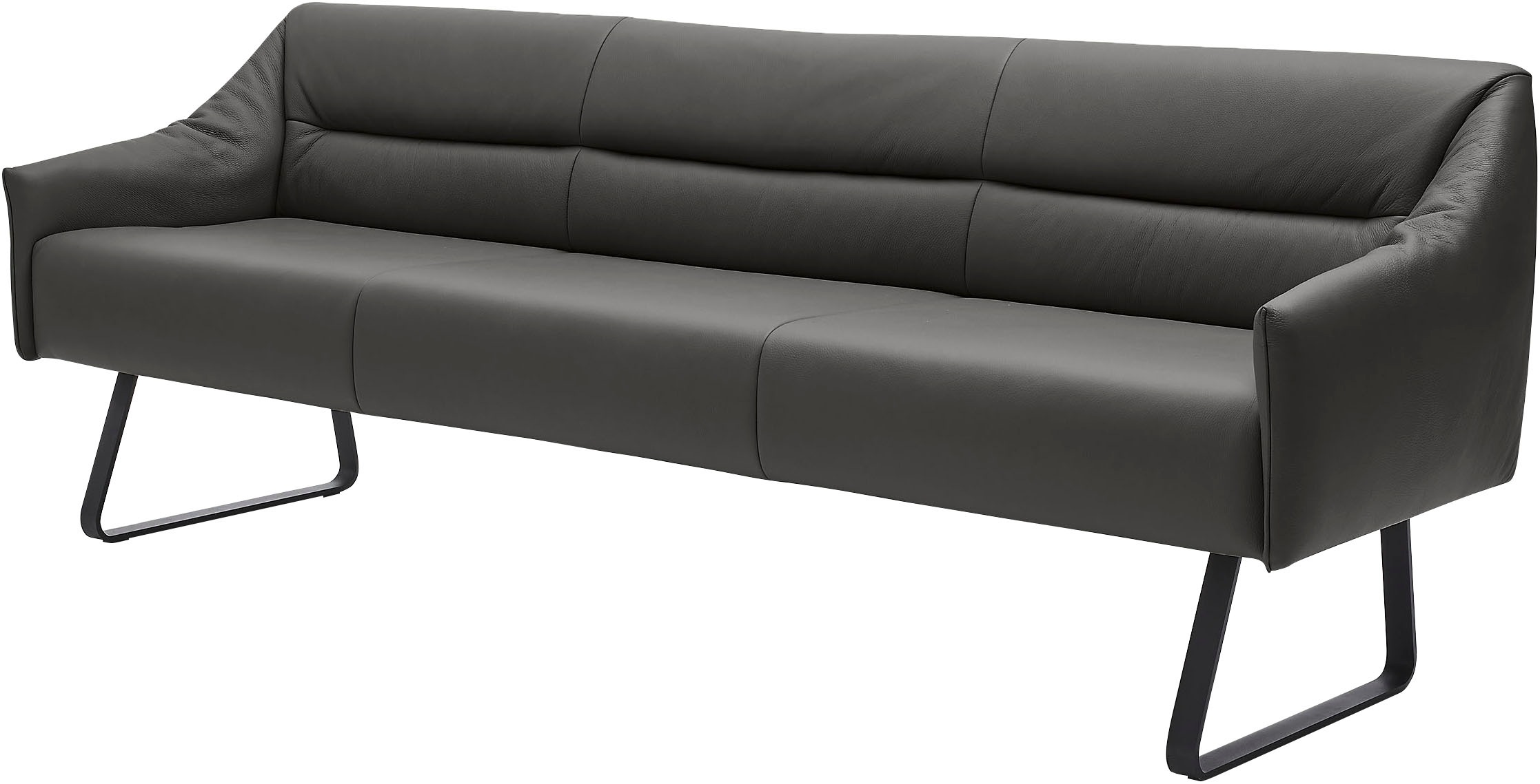 Essbank MUSTERRING "JustB SP500", grau (anthrazit), B:262cm H:86cm T:70cm, Sitzbänke, Essbank, Metallkufe schwarz, verschiedene Farben, Breite 220 oder 250 cm 3