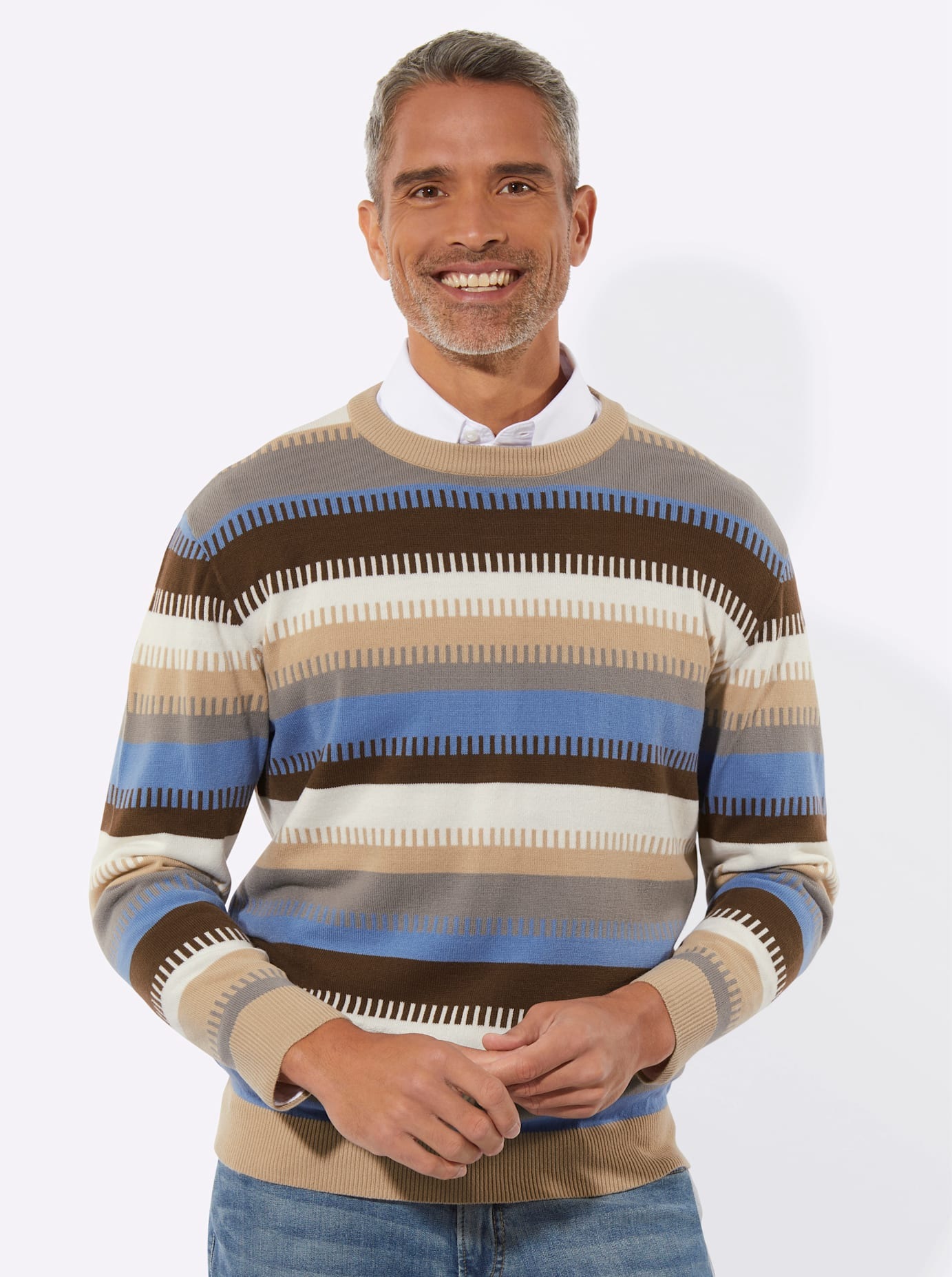 Classic Rundhalspullover "Rundhals-Pullover" günstig online kaufen