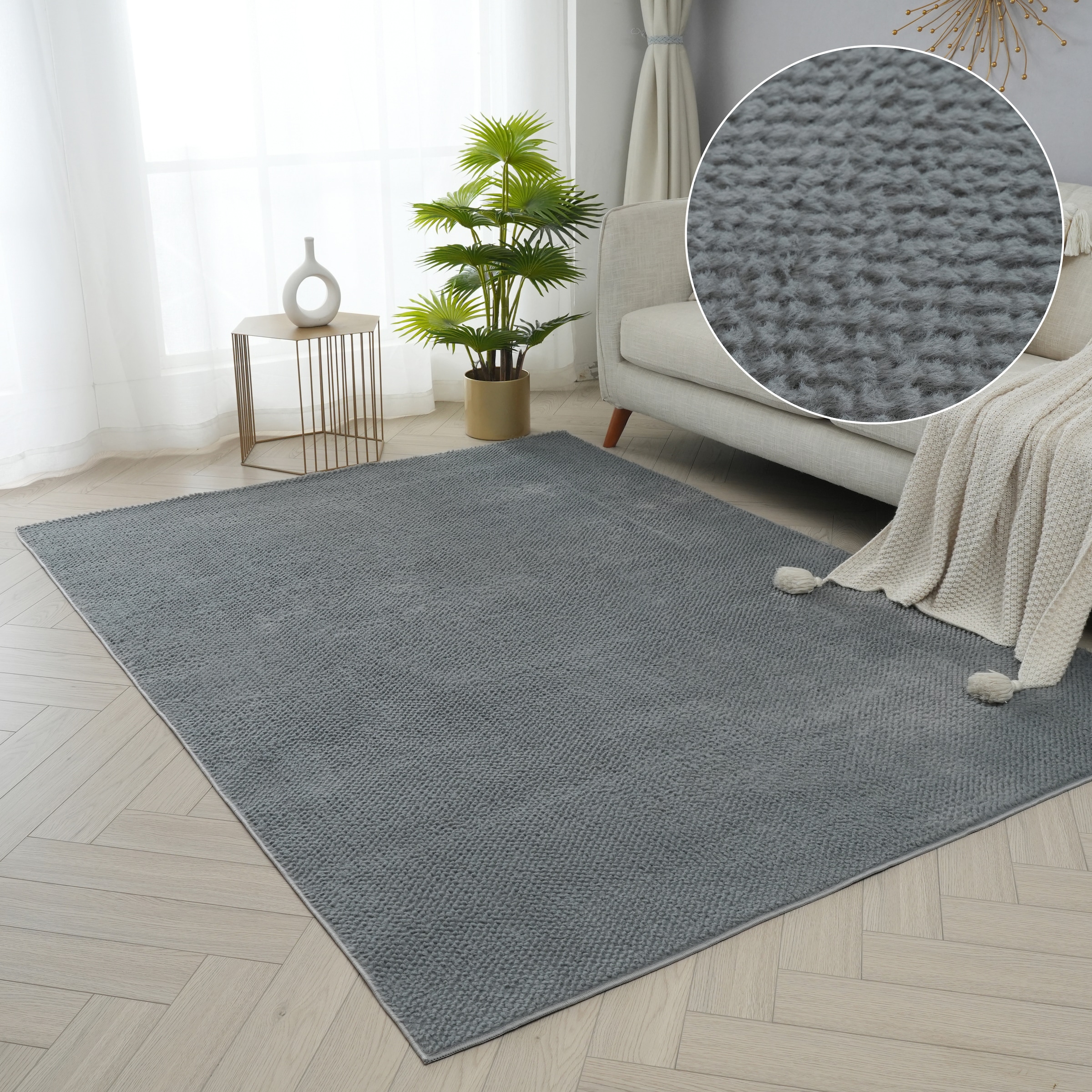 my home Fellteppich »Valeria Rabbit su Hoch-Ti...