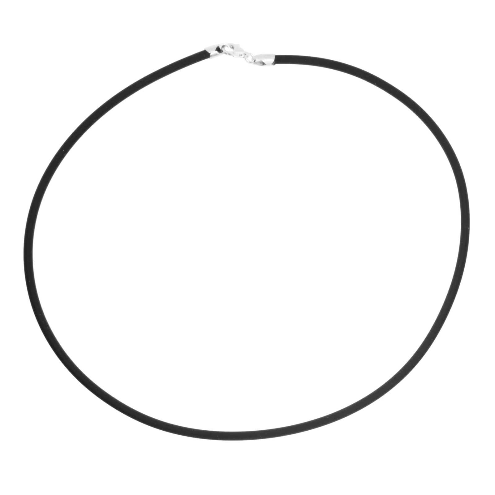OSTSEE-SCHMUCK Damen Halsreif "Ostsee-Schmuck Halsreif Kautschuk 3,0 mm", 60cm, Kautschuk, L: 42, schwarz, Kautschuk, Halsketten