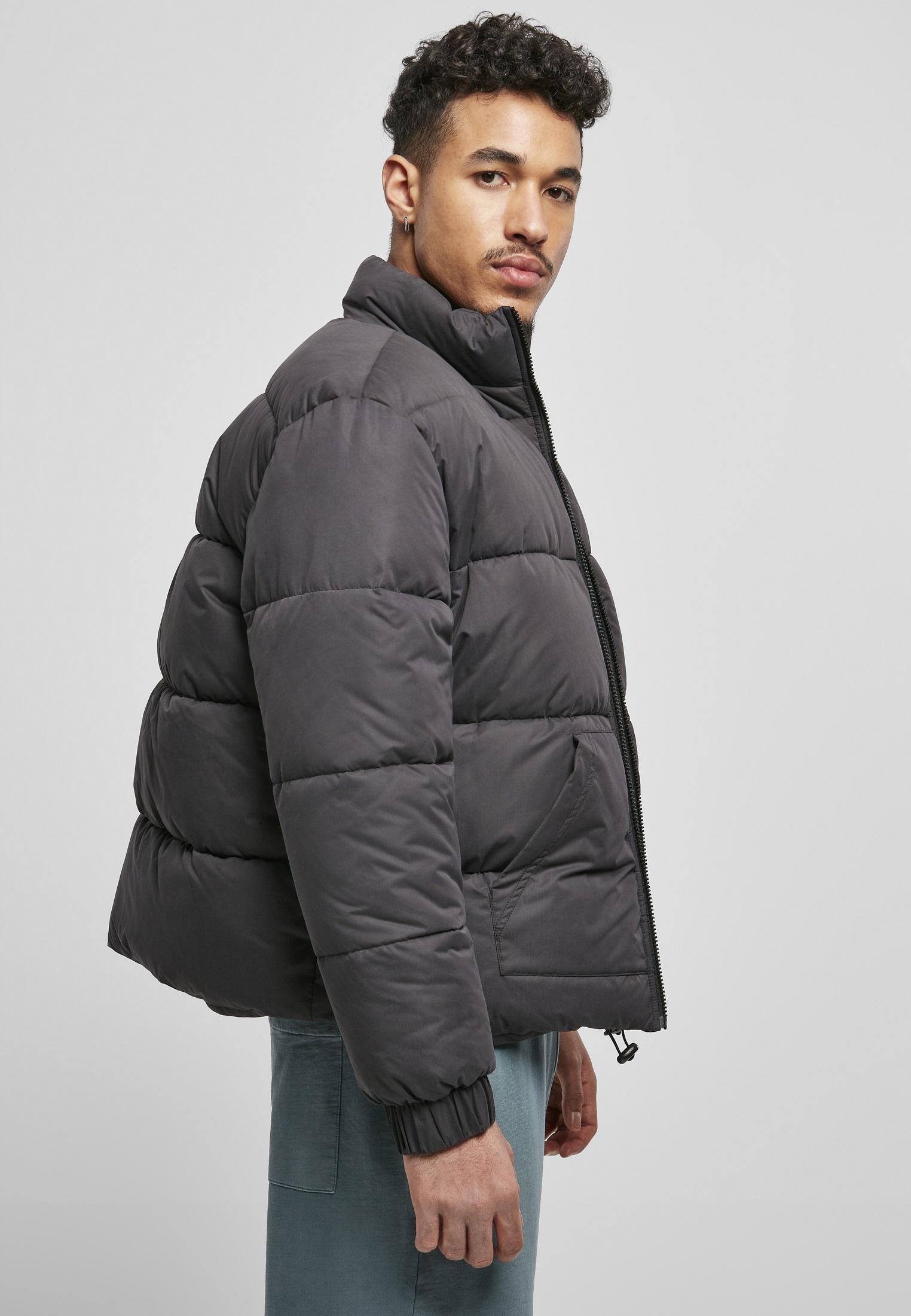 URBAN CLASSICS Winterjacke »Herren ▷ | kaufen BAUR Puffer Kapuze Jacket«, St.), Cropped (1 ohne