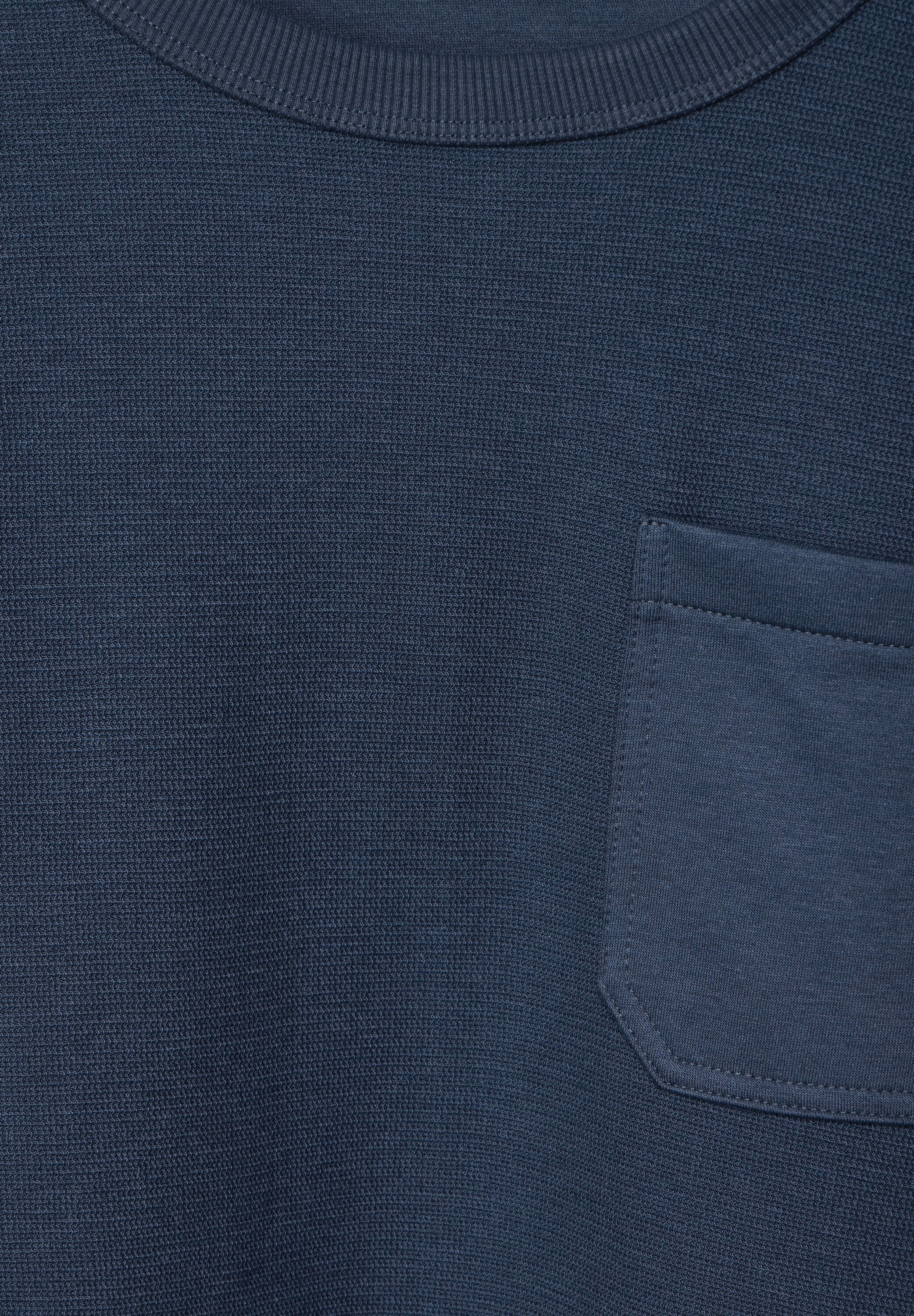 STREET ONE MEN Rundhalsshirt, mit Rundhalsausschnitt