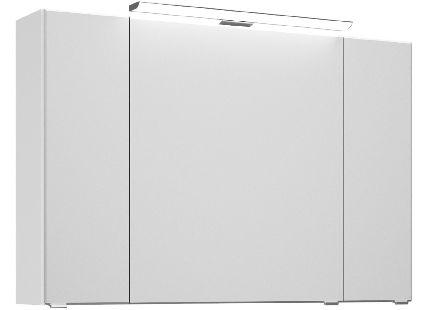 Saphir Badmöbel-Set »Trentino 2-teilig Keramik-Waschtisch, Spiegelschrank mit LED-Leuchte«, (3 St.), Badmöbel-Set 109cm breit, inkl. Türdämpfer, 3 Türen, 2 Auszügen