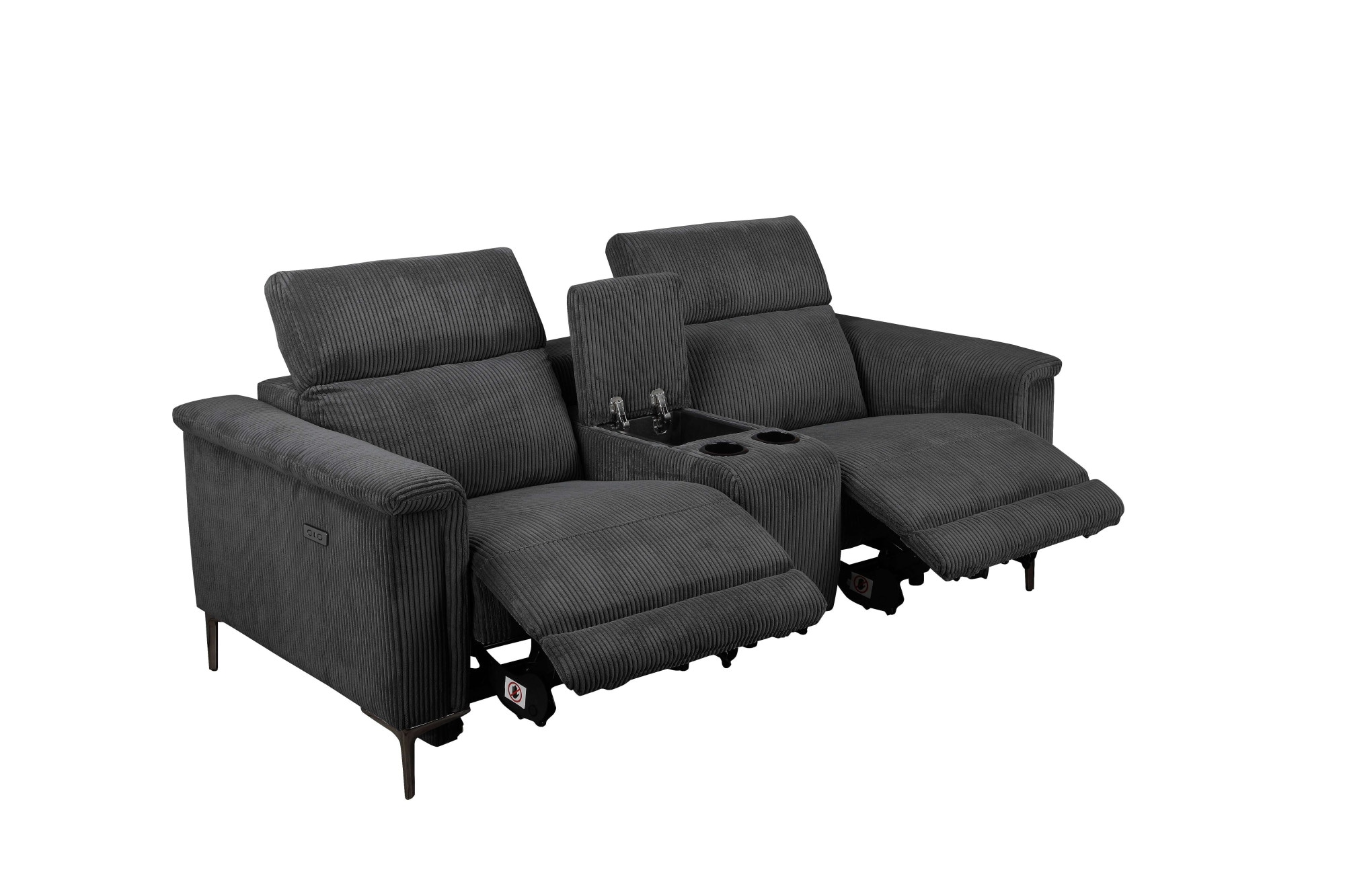 Places of Style 2-Sitzer »Lund in Cord, 2er-Kinosofa, TV-Sessel, Multimedia-Sofa, USB-A,«, m. elektrischer o. manueller Relaxfunktion, Getränkehalter u. Staufach